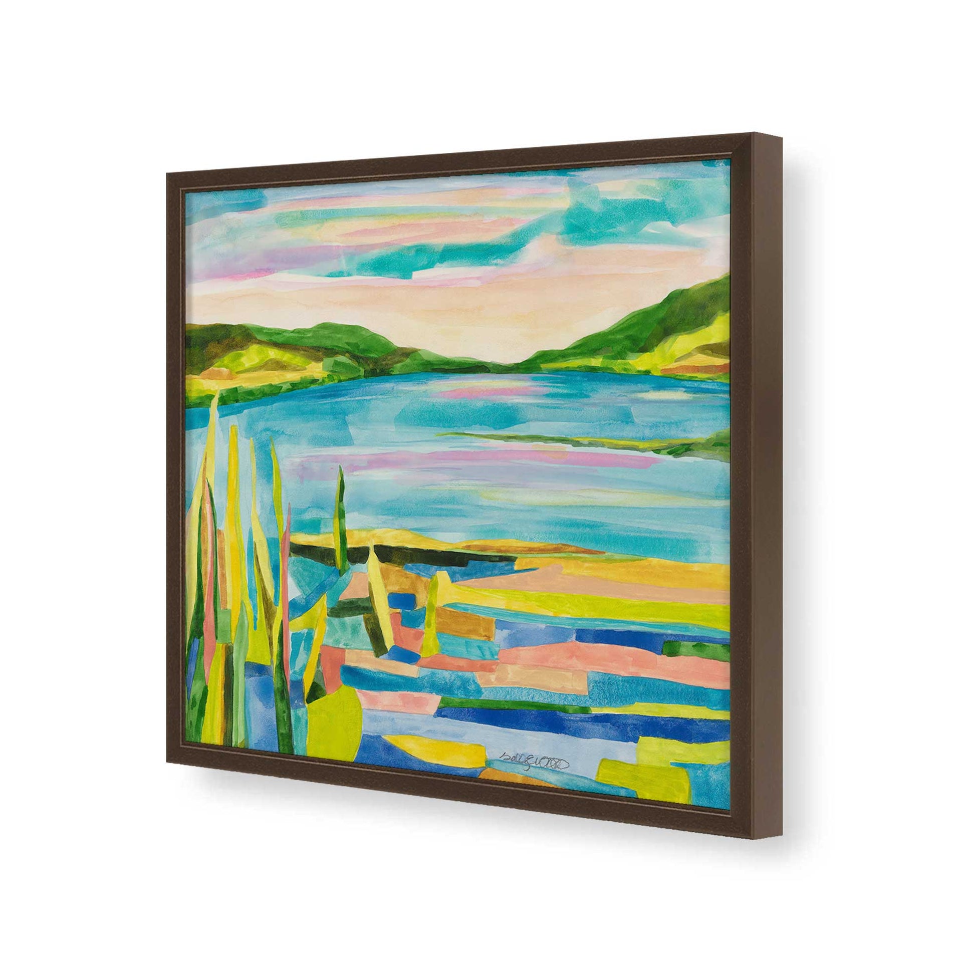 [Color:Espresso], Picture of art in a Espresso frame of the corner