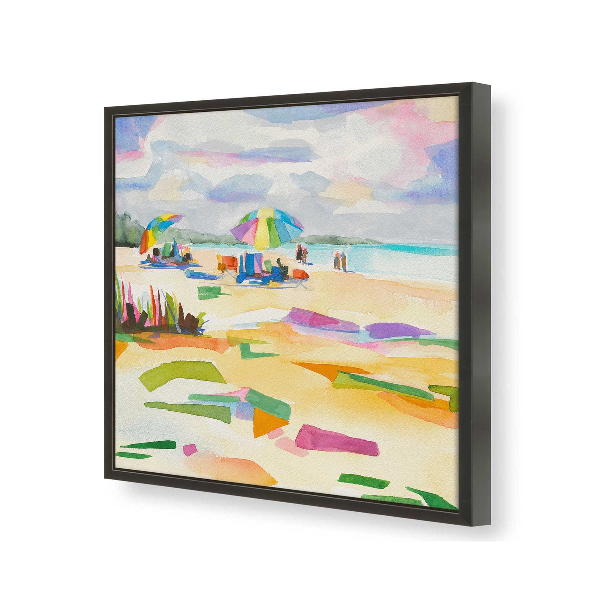 [Color:Satin Black], Picture of art in a Satin Black frame of the corner