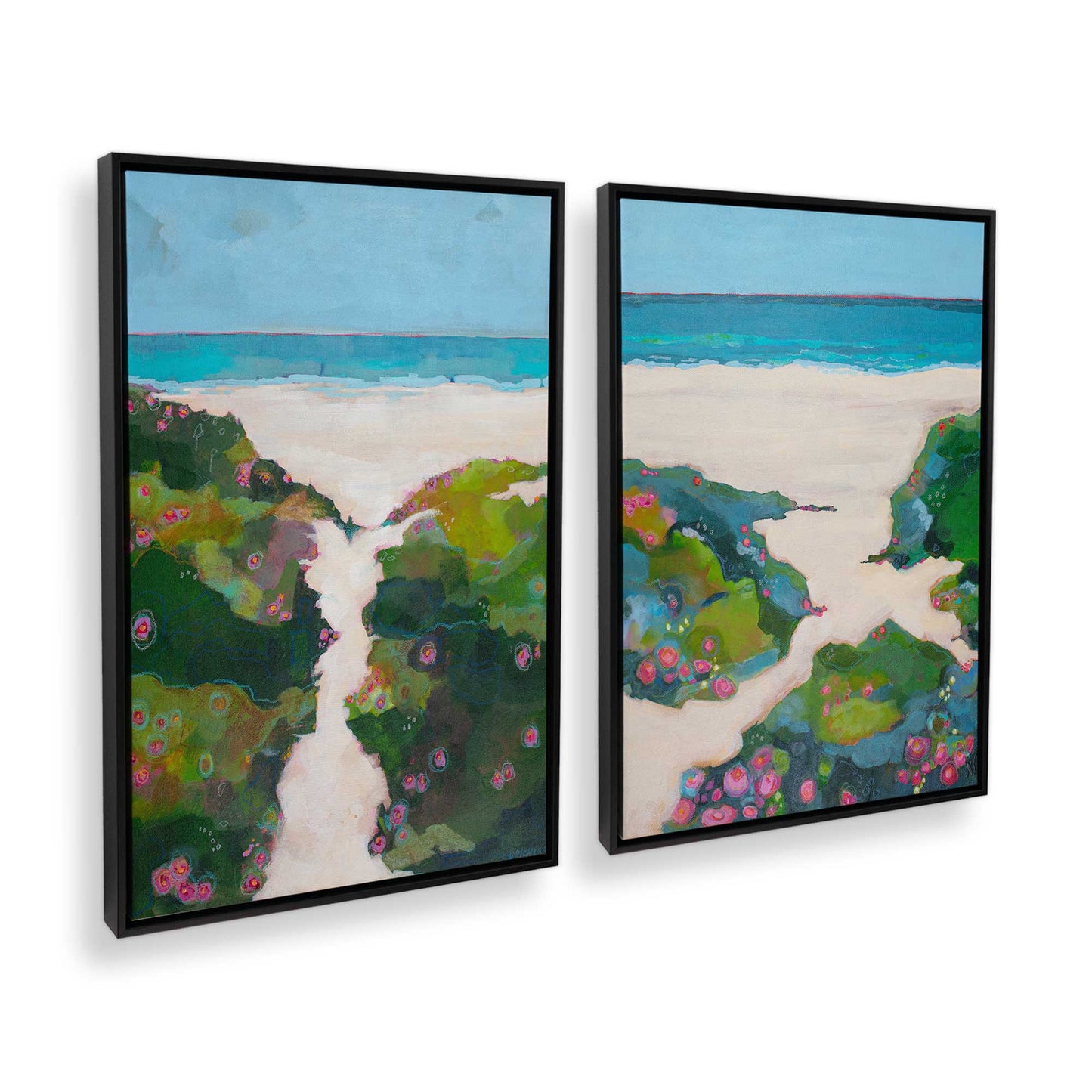 [Color:Satin Black], Picture of art in a Satin Black frame at an angle