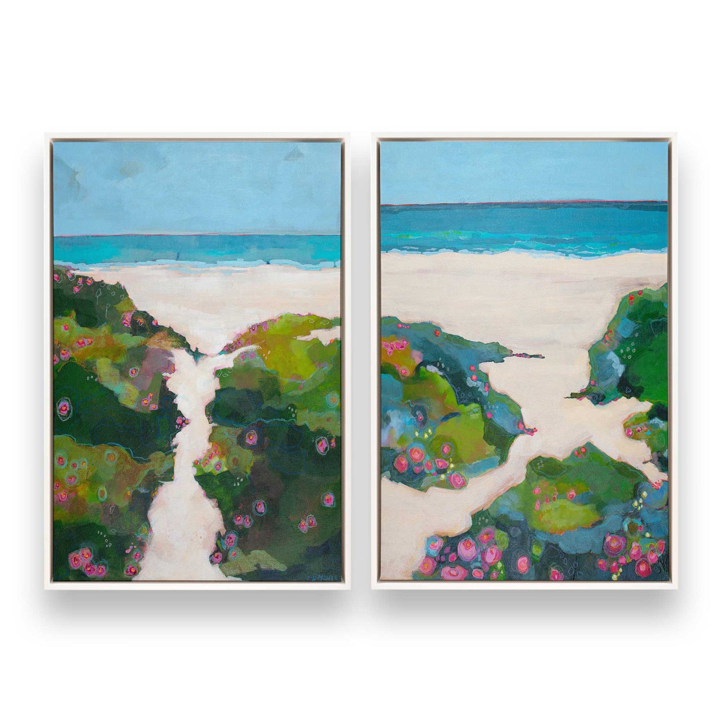 [Color:Opaque White], Picture of art in a White frame