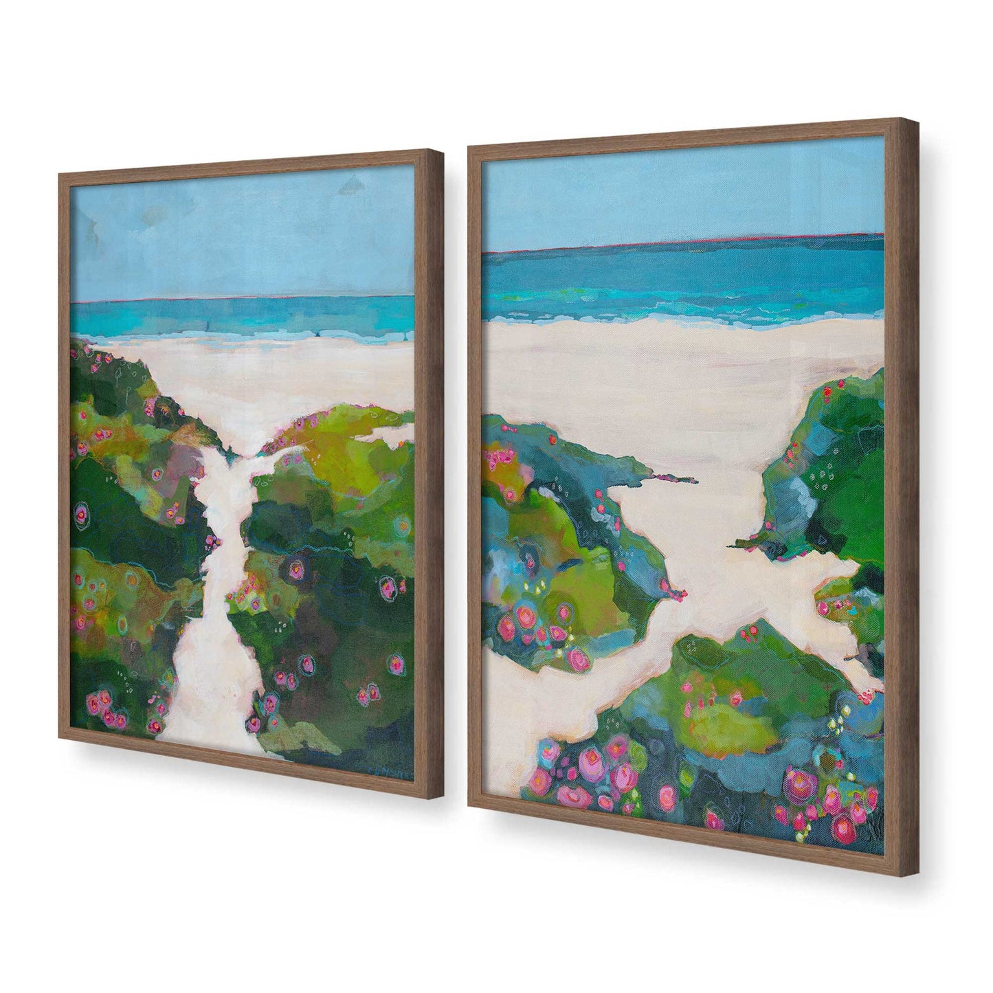 [Color:Walnut], Picture of art in a Walnut frame at an angle