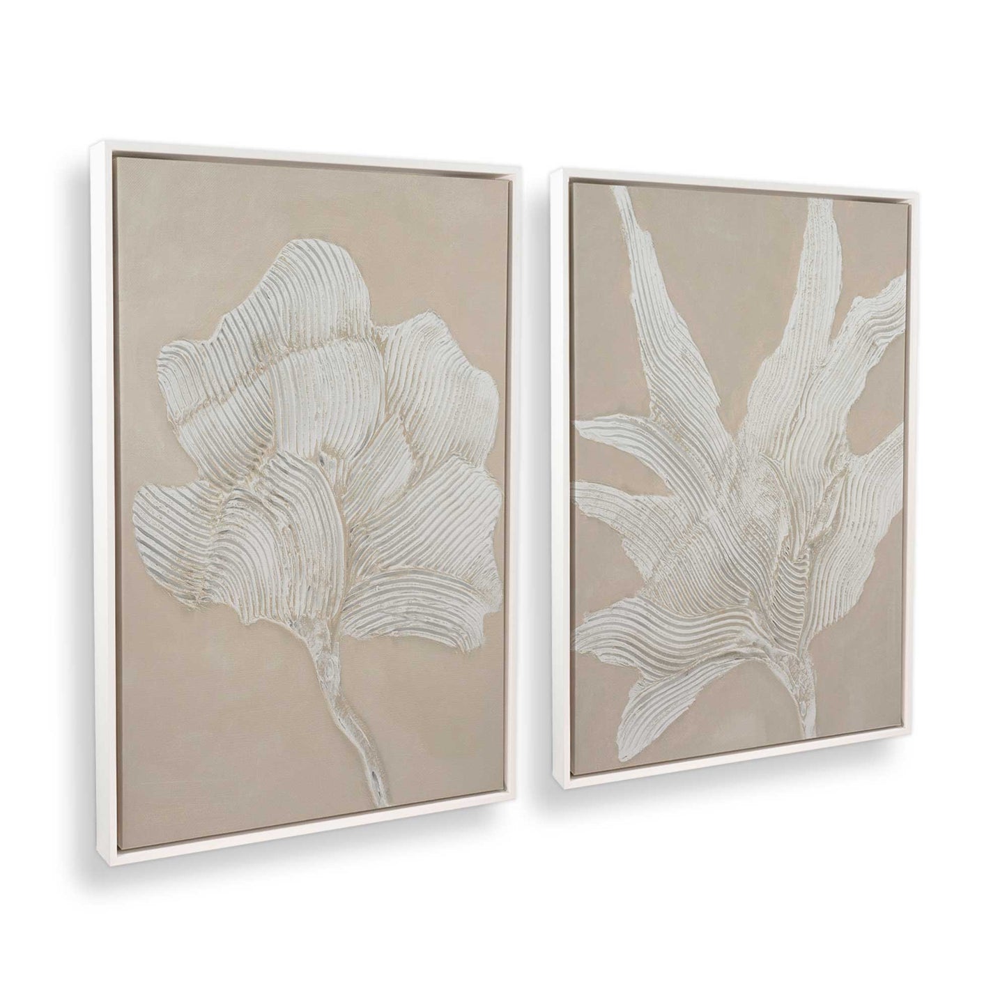 [Color:Opaque White], Picture of art in a White frame at an angle