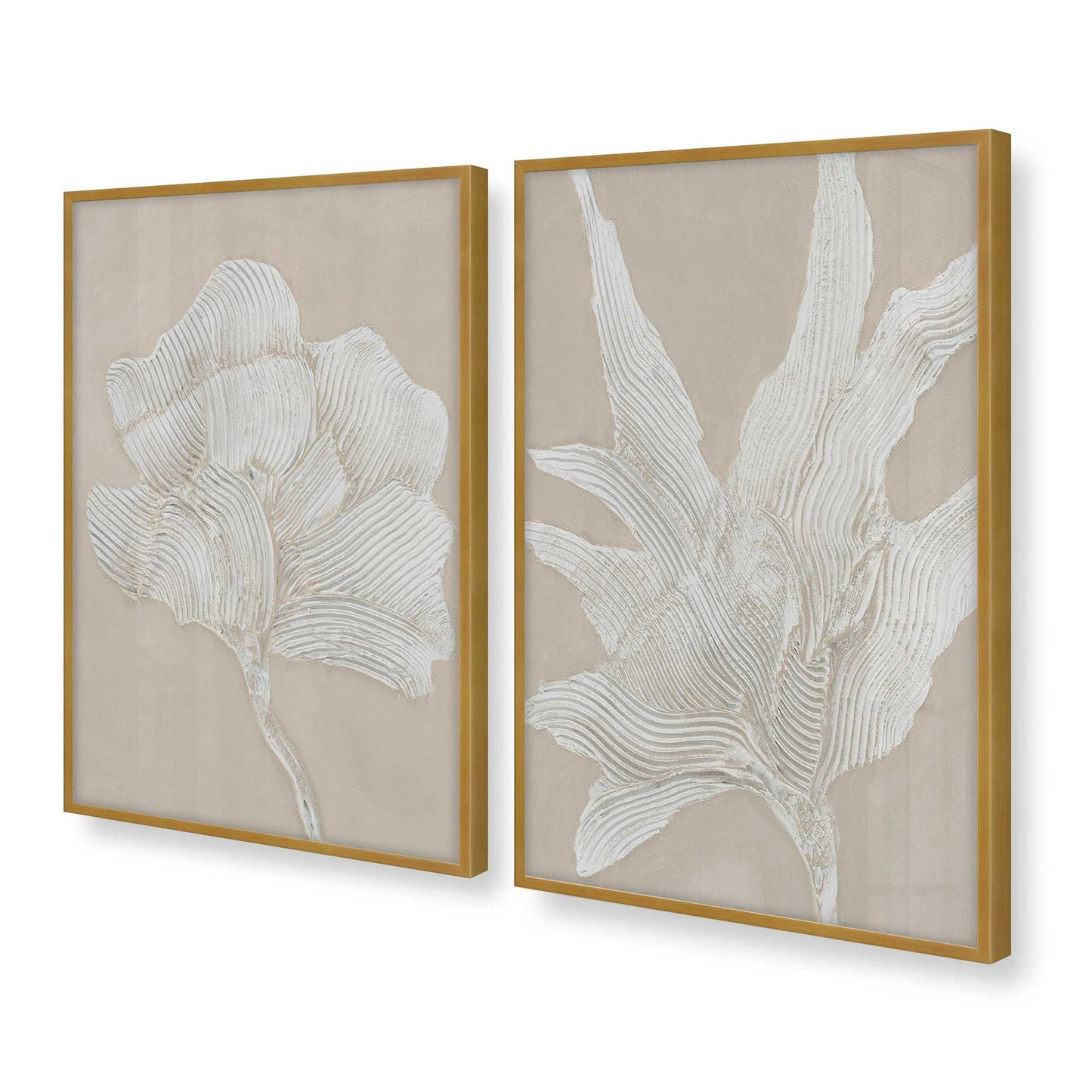 [Color:Polished Gold], Picture of art in a Polished Gold frame at an angle