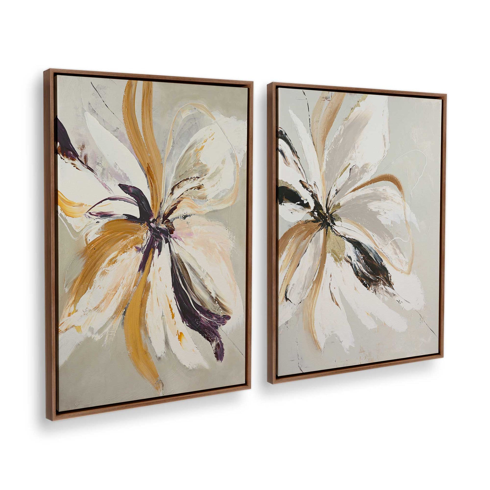 [Color:Walnut], Picture of art in a Walnut frame at an angle