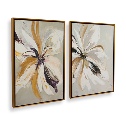 [Color:Polished Gold], Picture of art in a Polished Gold frame at an angle