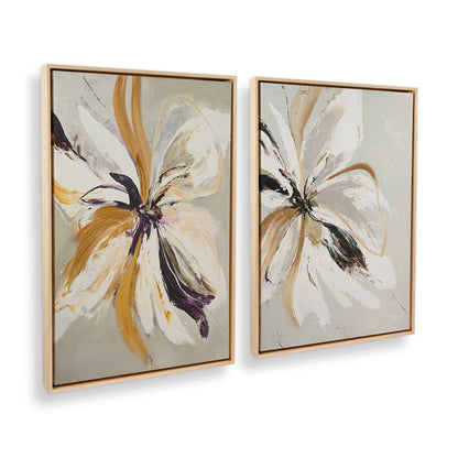 [Color:American Maple], Picture of art in a American Maple frame at an angle