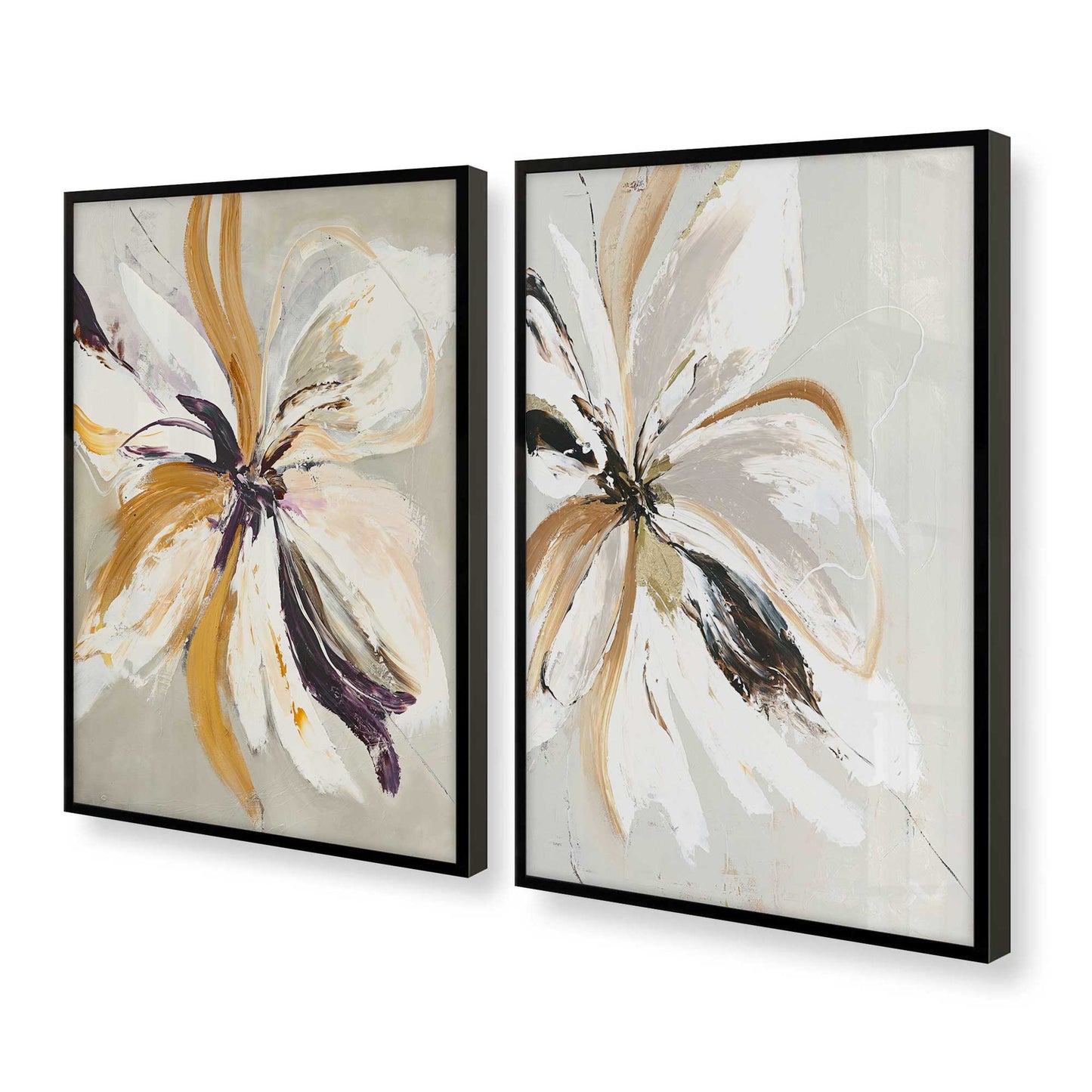 [Color:Satin Black], Picture of art in a Satin Black frame at an angle