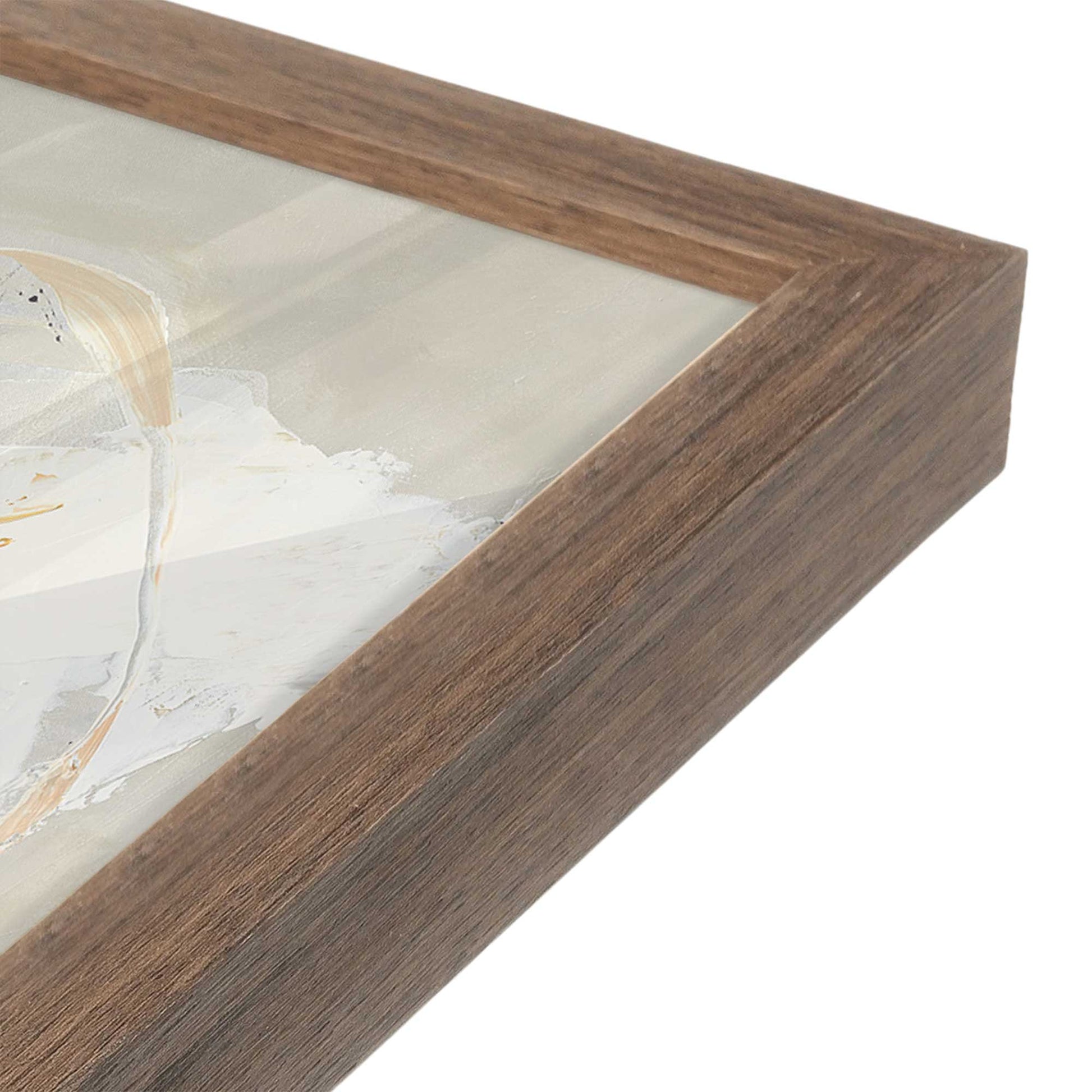 [Color:Walnut], Picture of art in a Walnut frame of the corner