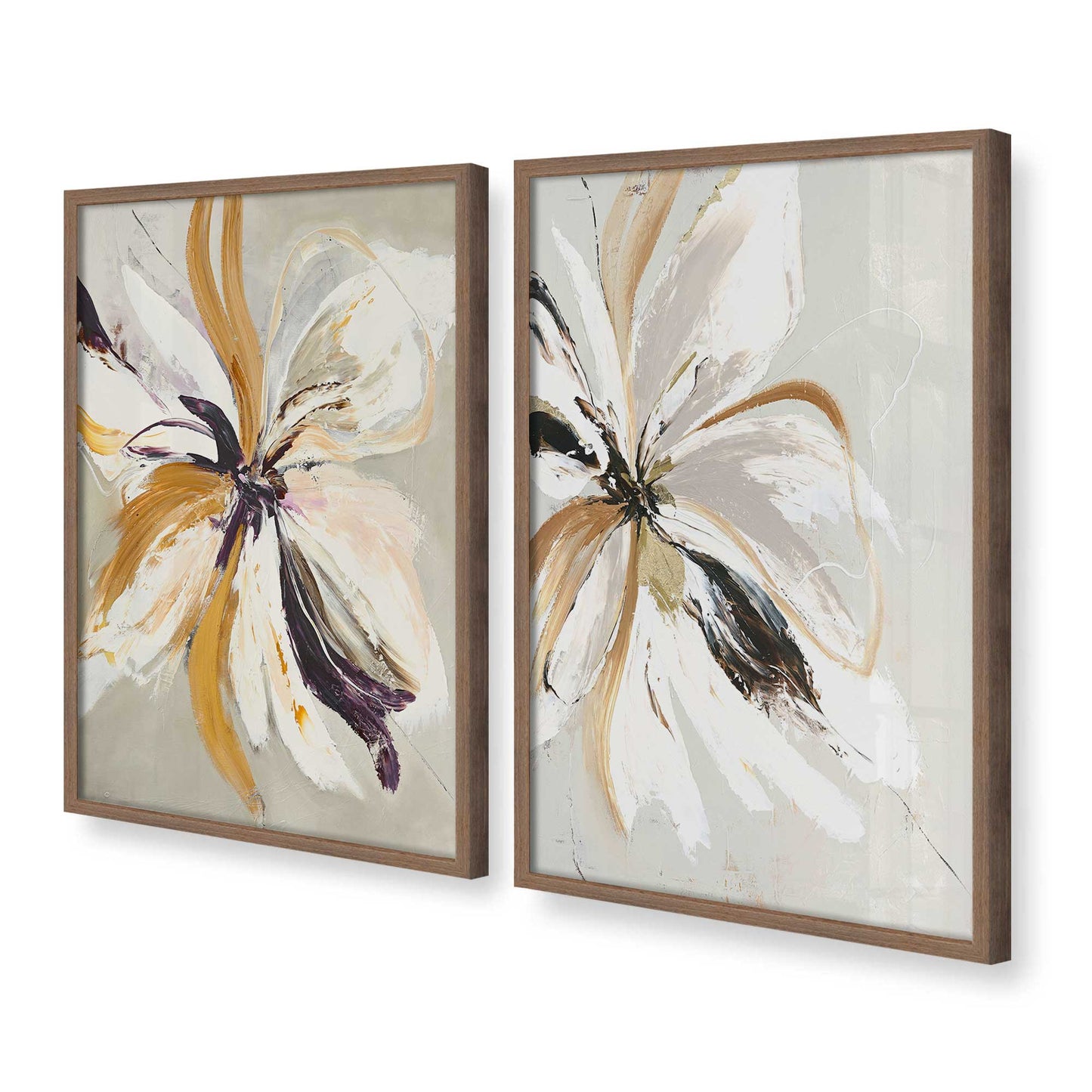 [Color:Walnut], Picture of art in a Walnut frame at an angle