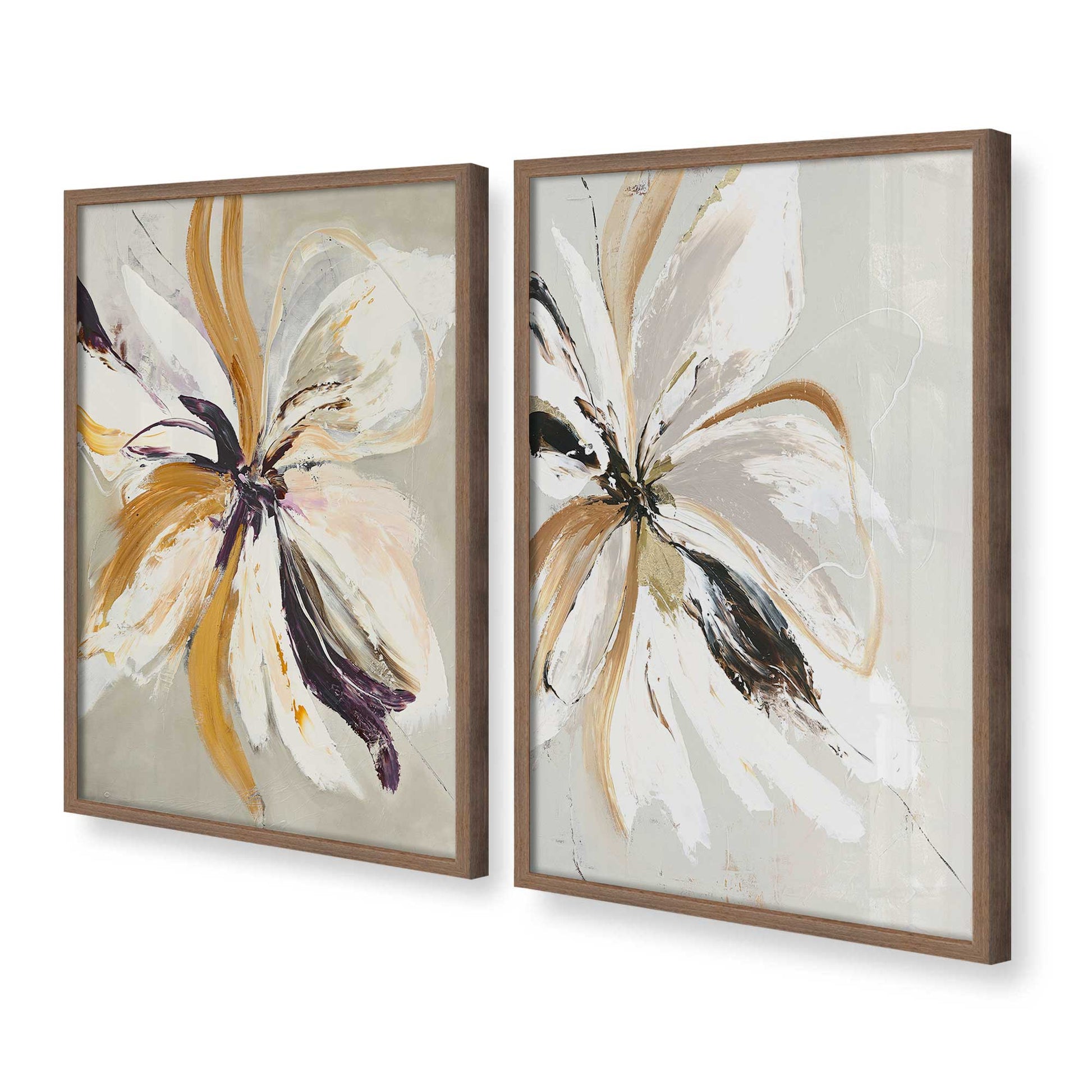 [Color:Walnut], Picture of art in a Walnut frame at an angle