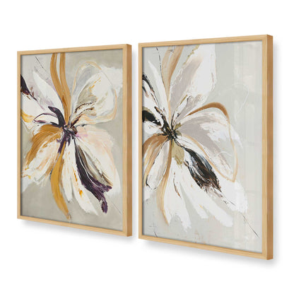 [Color:American Maple], Picture of art in a American Maple frame at an angle