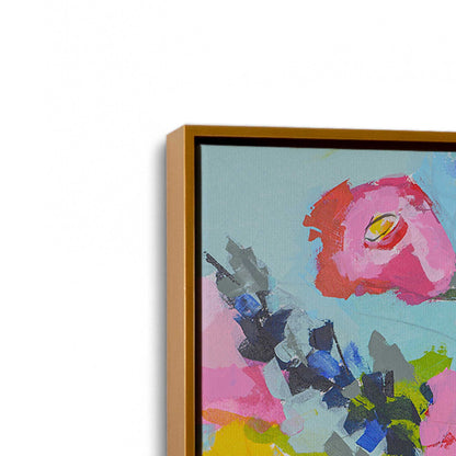 [Color:Polished Gold], Picture of art in a Polished Gold frame at an angle