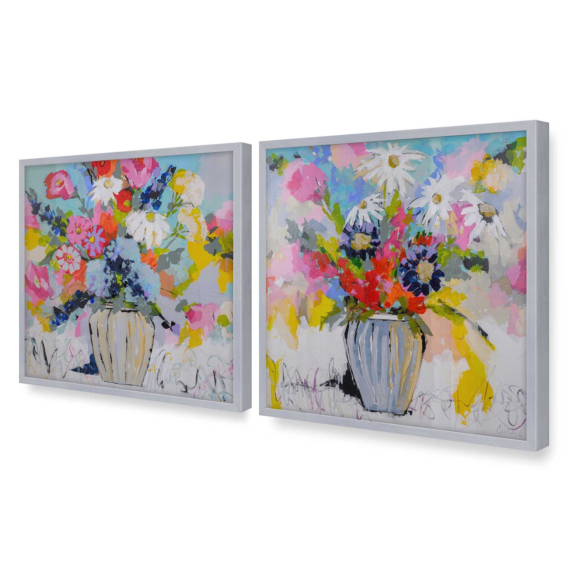 [Color:Polished Chrome], Picture of art in a Polished Chrome frame of the corner