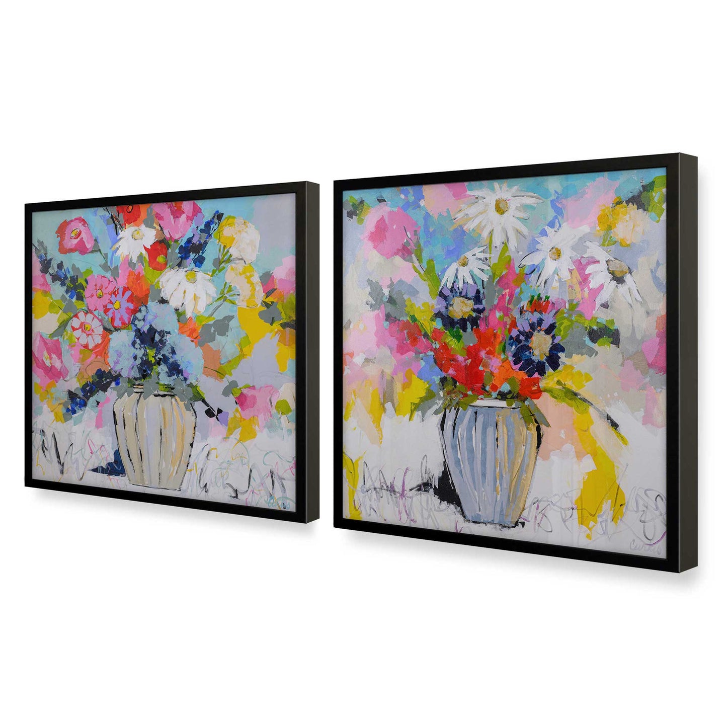 [Color:Satin Black], Picture of art in a Satin Black frame at an angle
