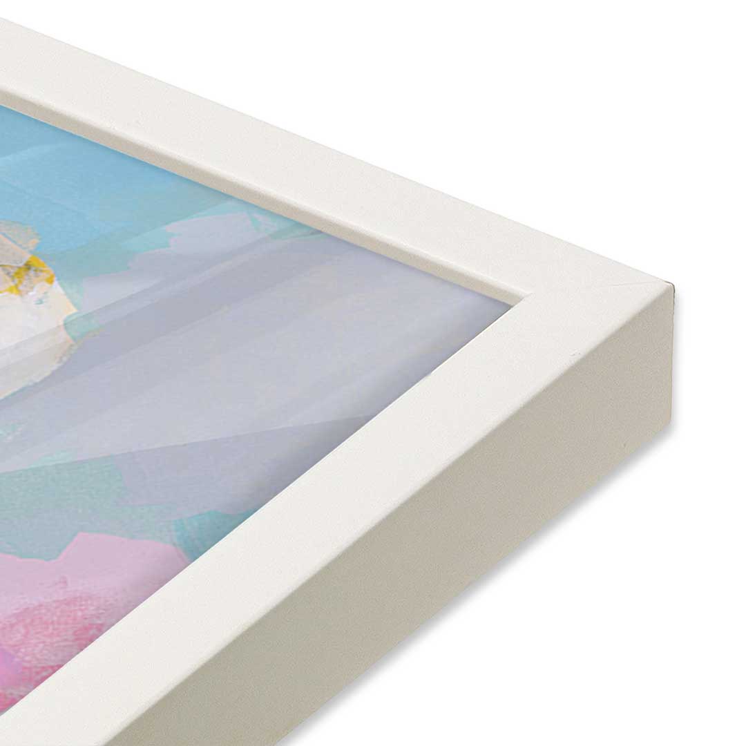 [Color:Opaque White], Picture of art in an Opaque White frame of the corner