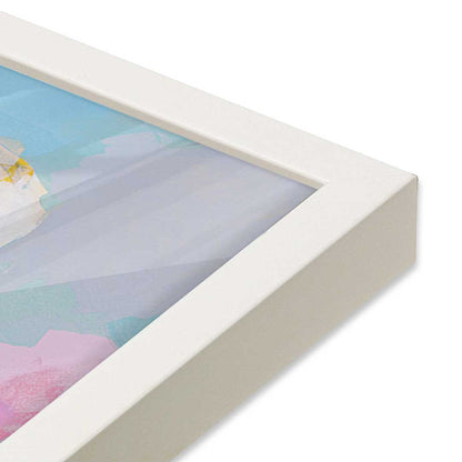 [Color:Opaque White], Picture of art in an Opaque White frame of the corner