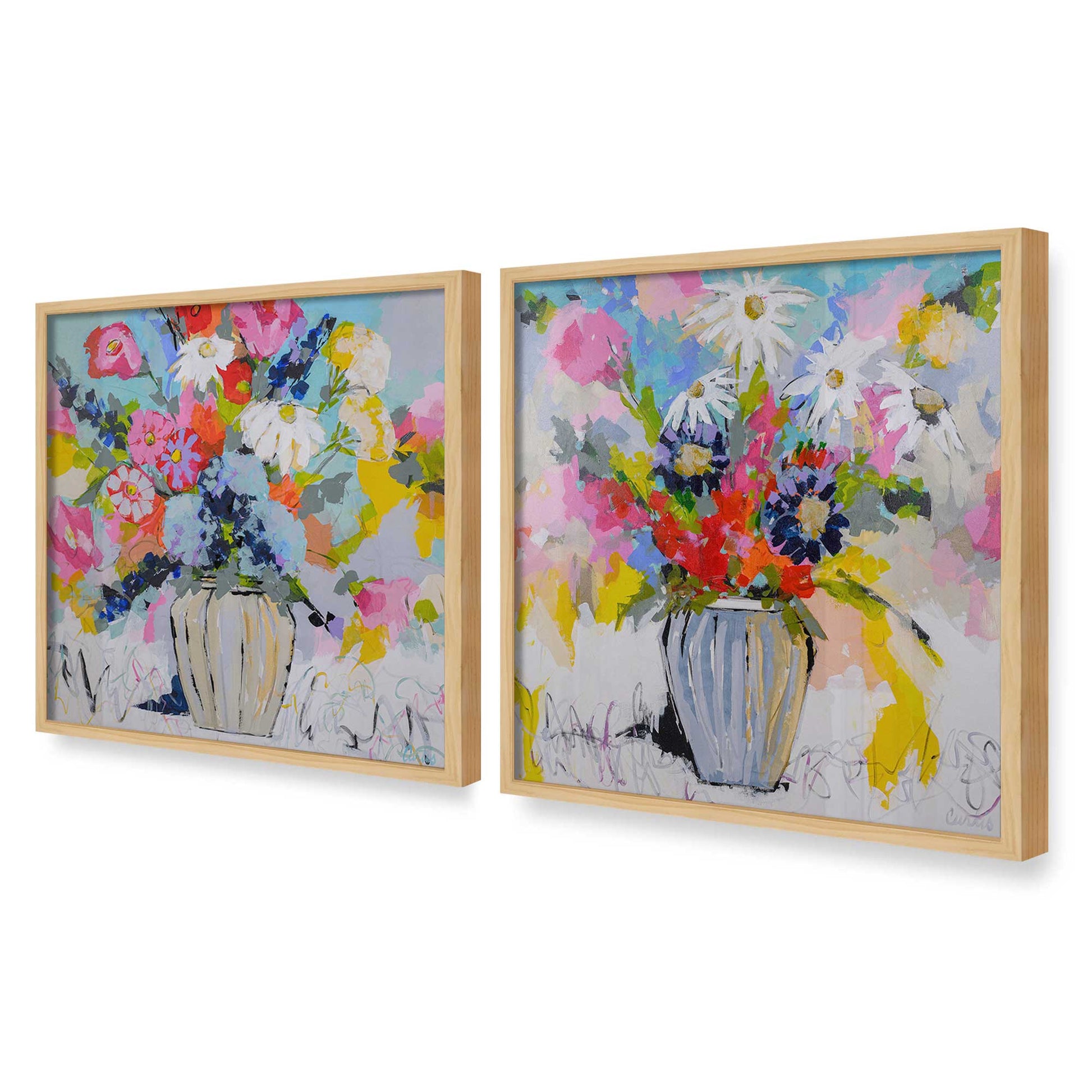 [Color:American Maple], Picture of art in an American Maple frame at an angle