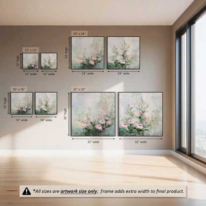 Pastel Petal Dream, Set of 2 Canvas Prints
