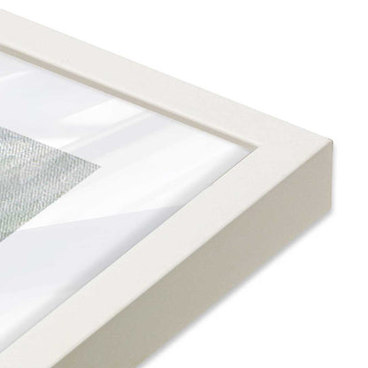 [Color:Opaque White], Picture of art in an Opaque White frame of the corner