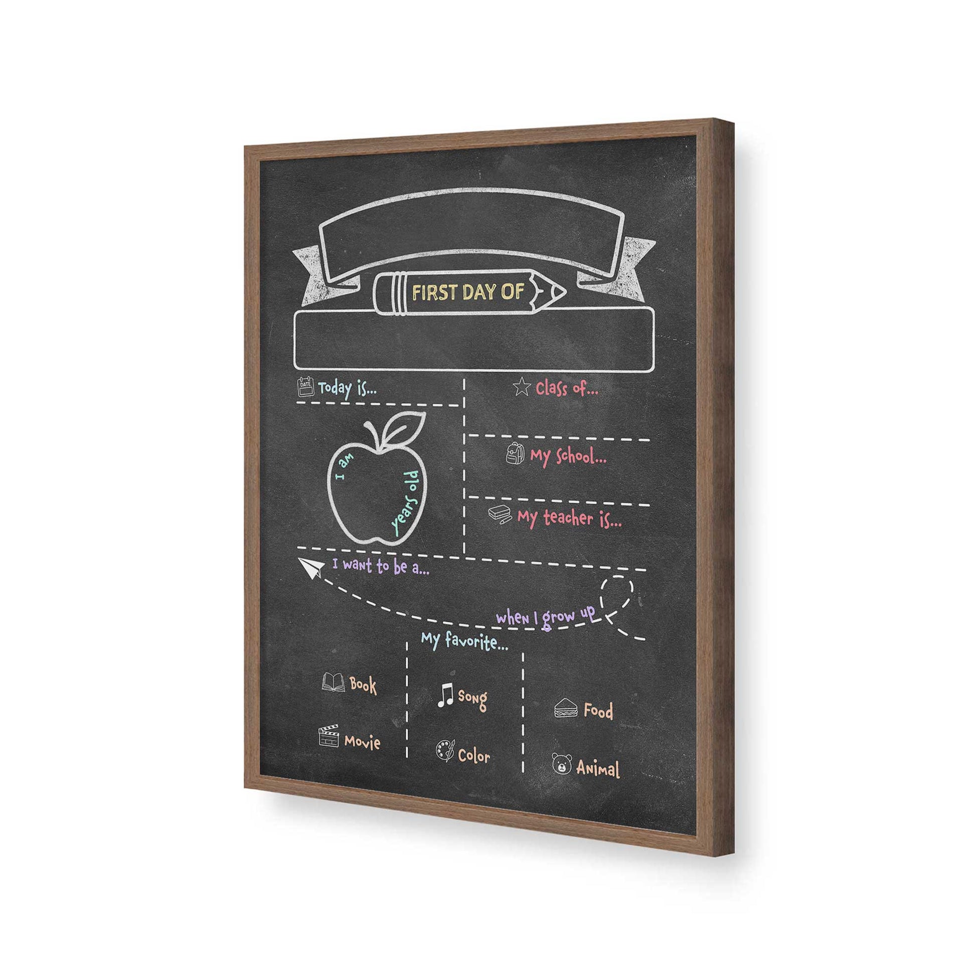 [Color:Walnut], Picture of art in a Walnut frame of the corner
