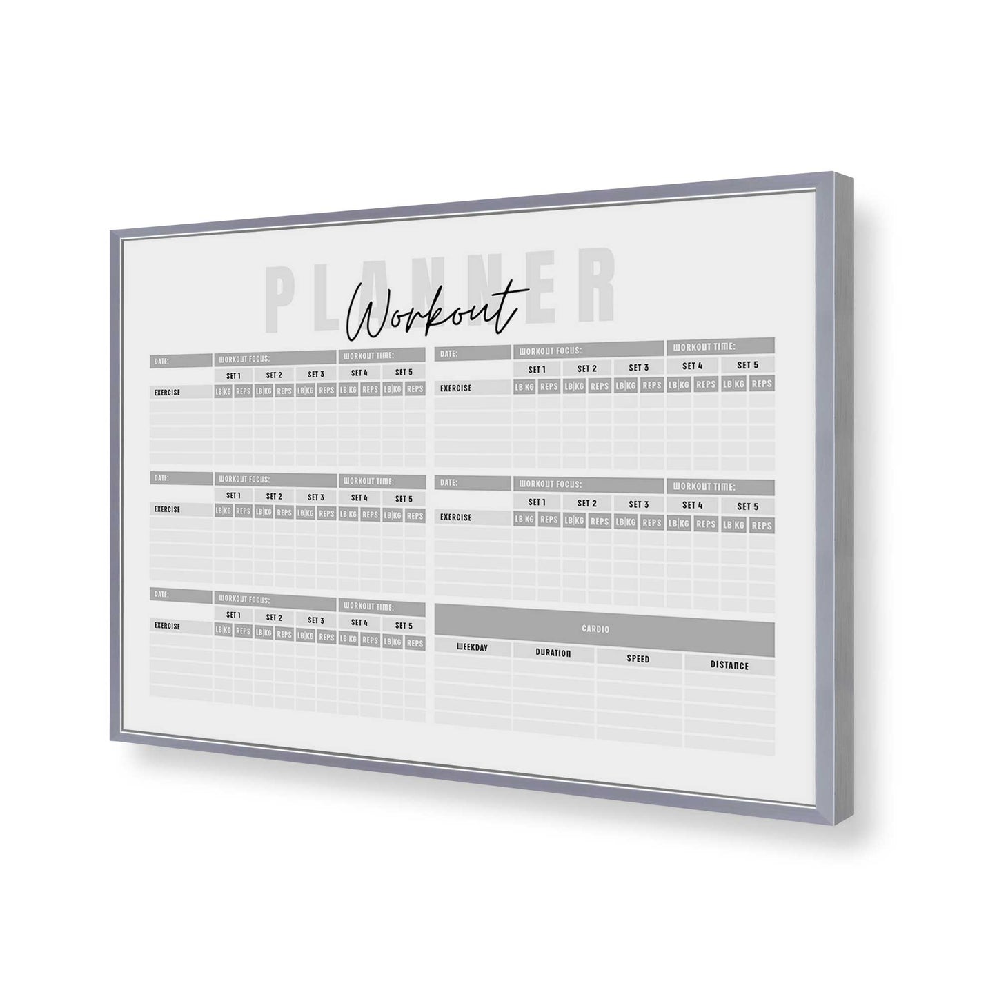 [Color:Polished Chrome], Picture of art in a Polished Chrome frame of the corner