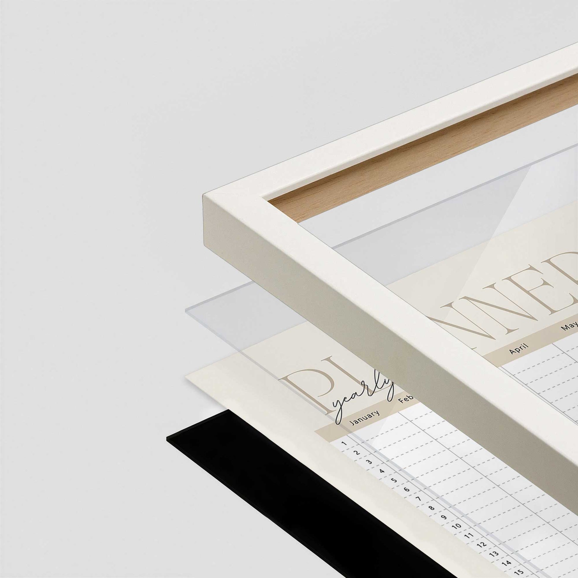 [Color:Opaque White], Picture of art in a Opaque White frame at an angle