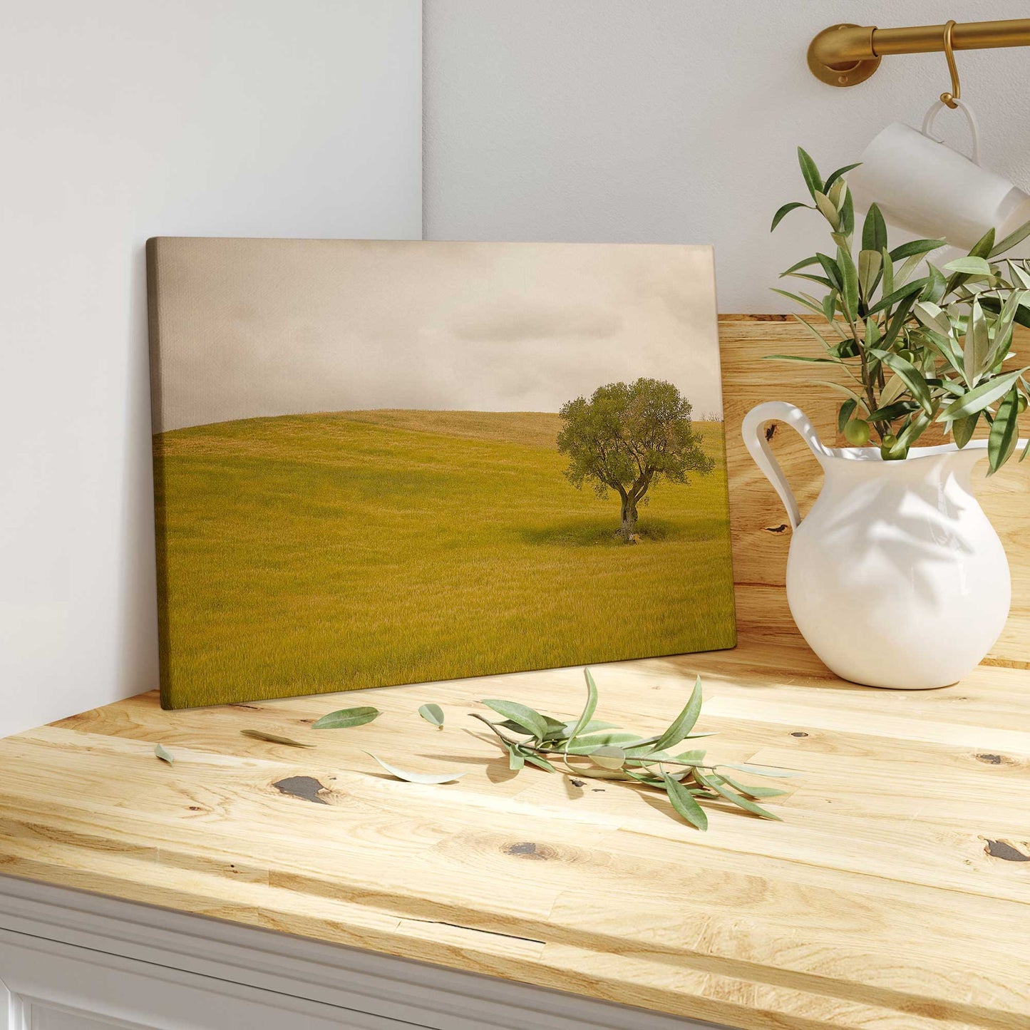 Solitary Tree in the Field Canvas Print