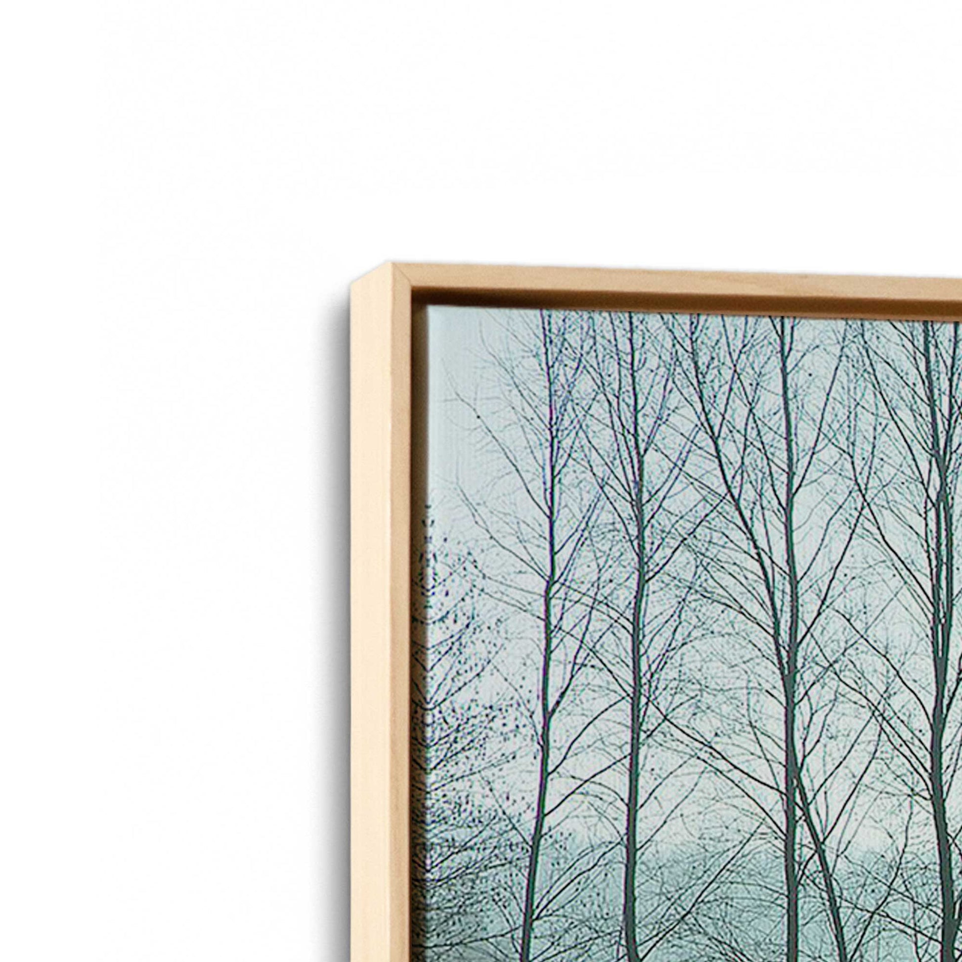 [Color:American Maple], Picture of art in a American Maple frame at an angle