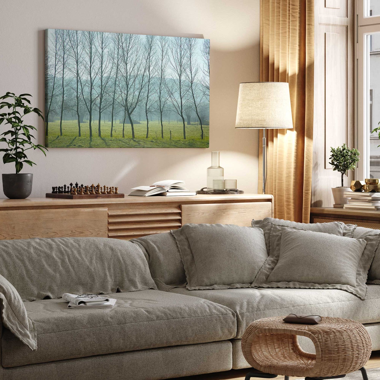 Row of Trees Canvas Print
