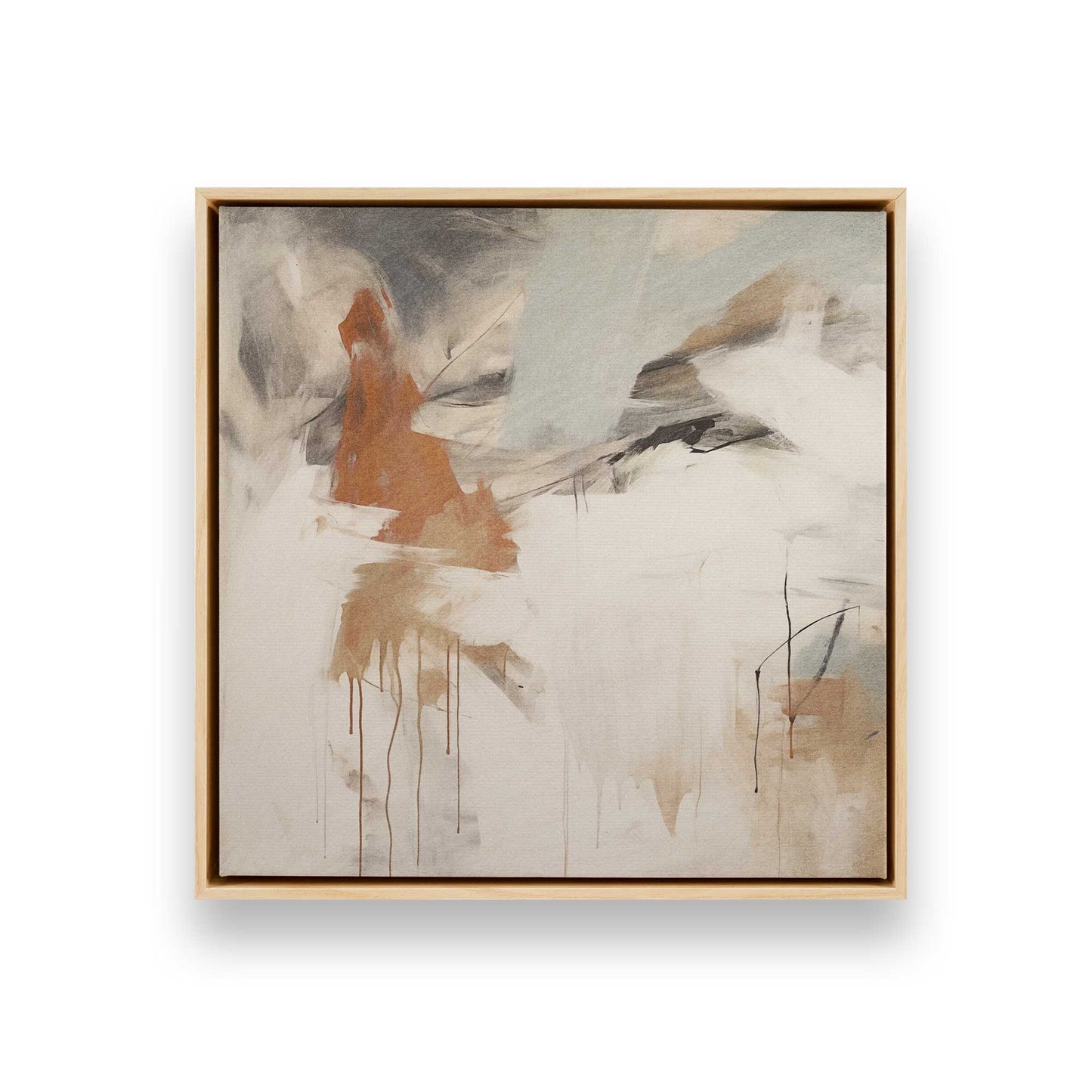 Earthy Brushtrokes Canvas Print, Set of 4