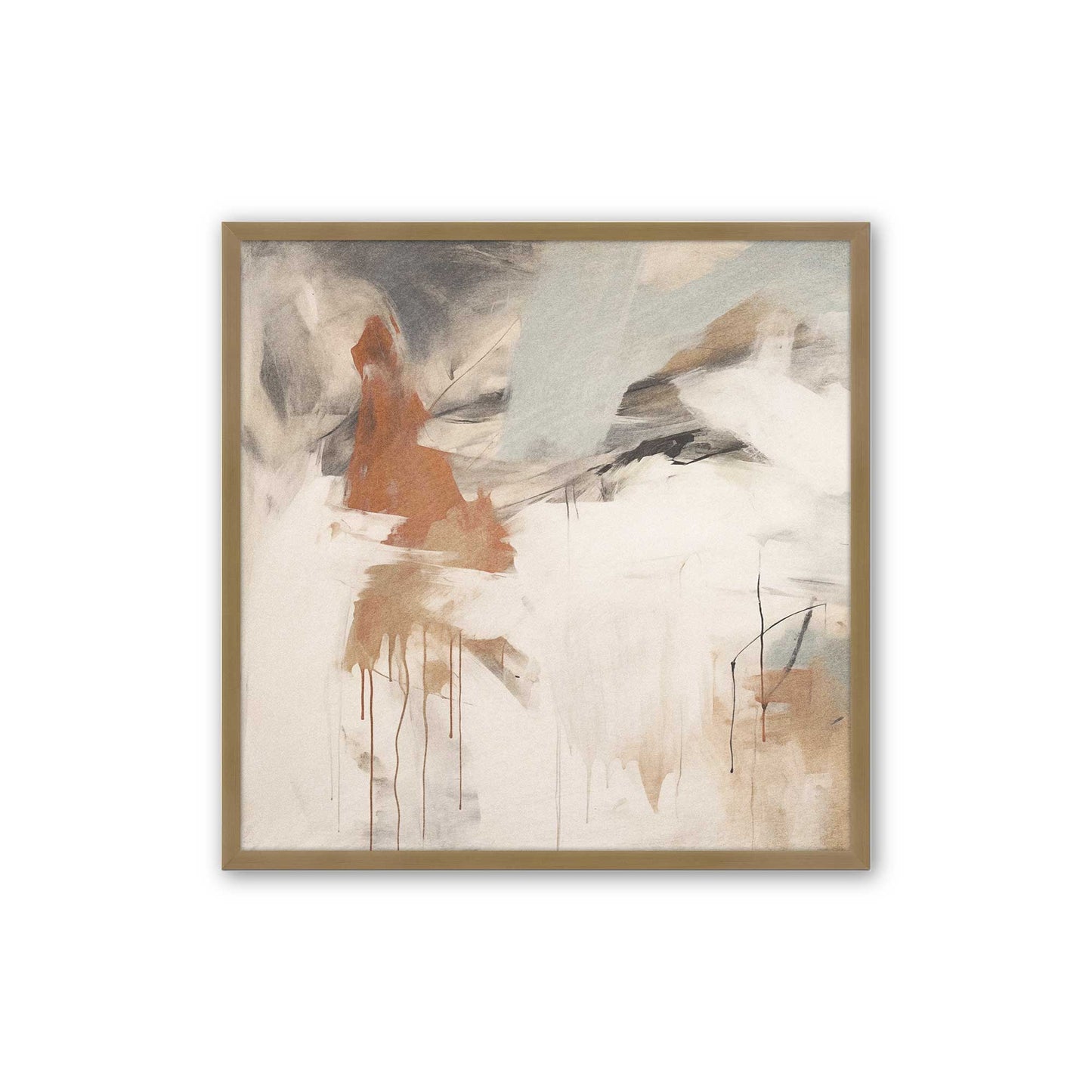 Earthy Brushtrokes Art Print, Set of 4