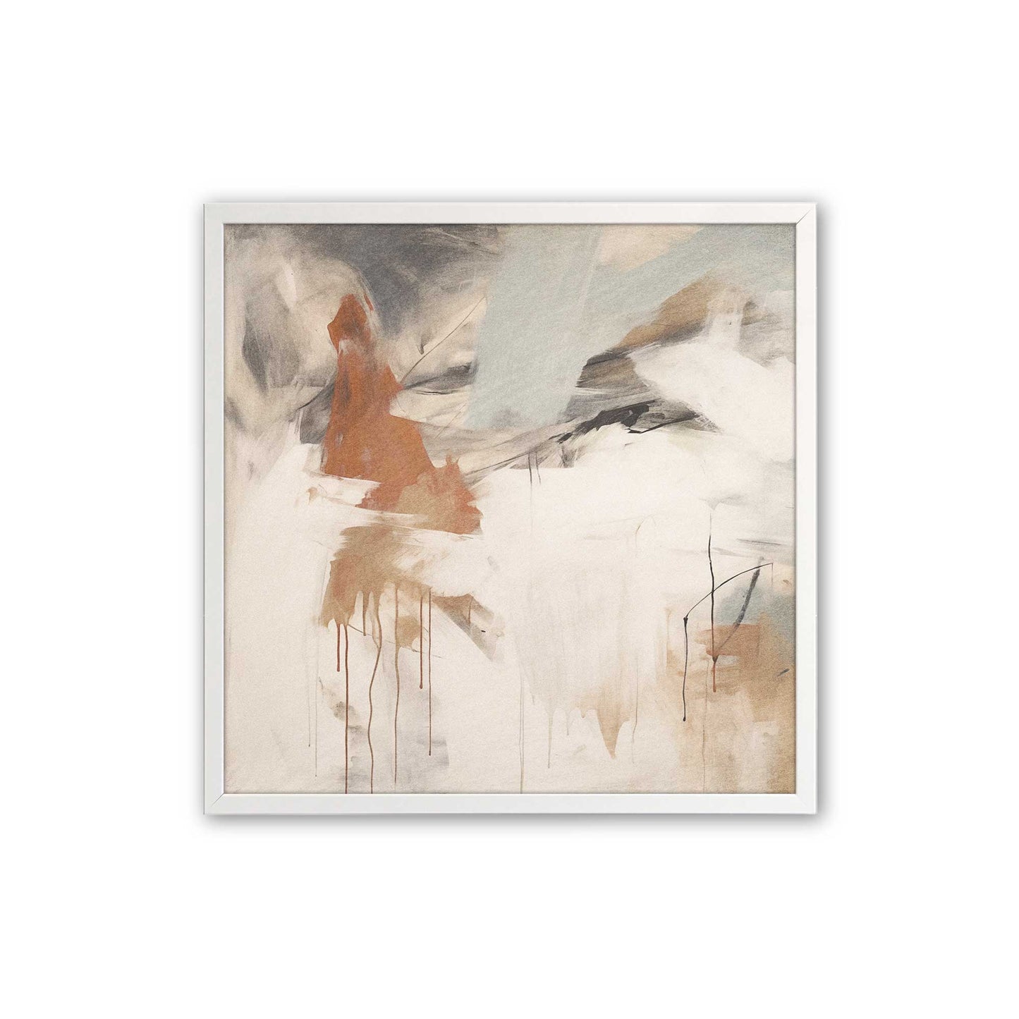 Earthy Brushtrokes Art Print, Set of 4