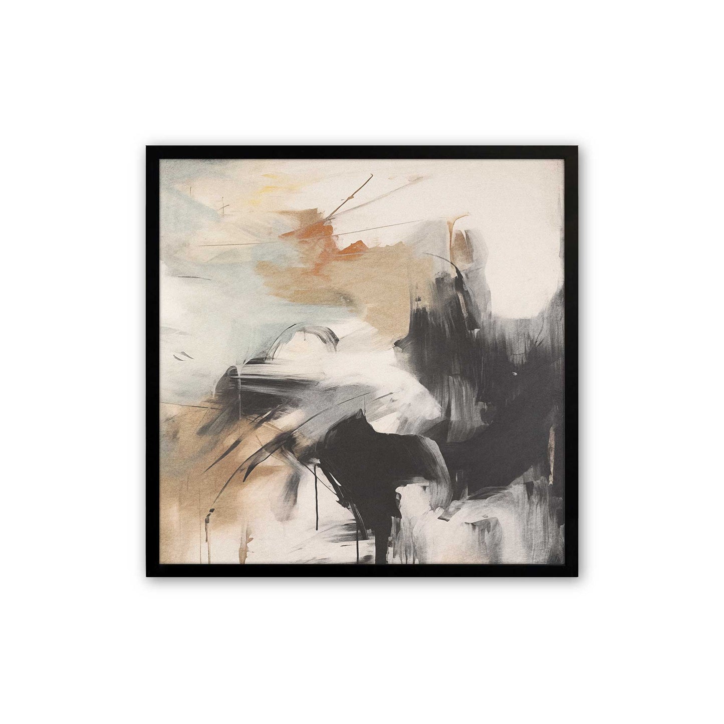 Earthy Brushtrokes Art Print, Set of 4