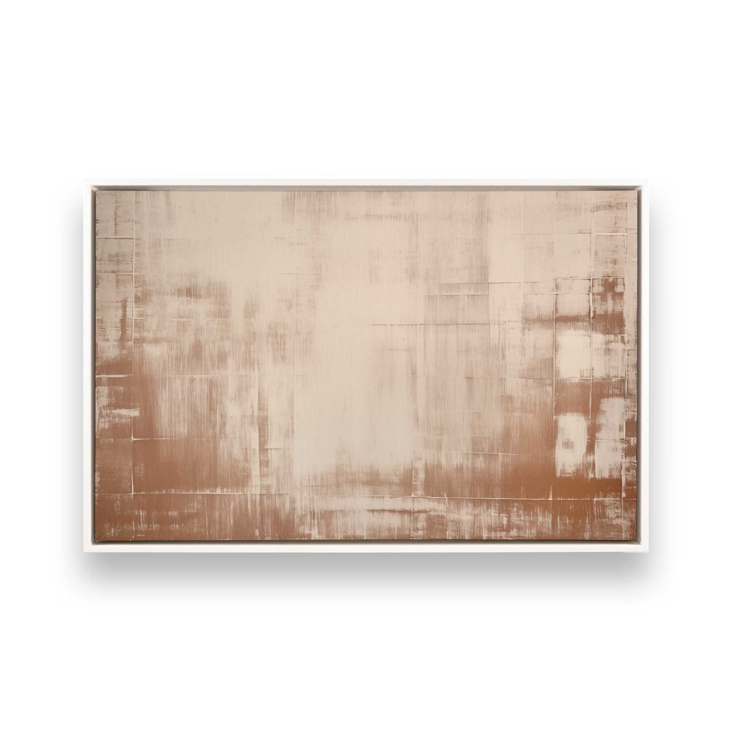 Soft Earth Brushstrokes Canvas Print, Set of 2