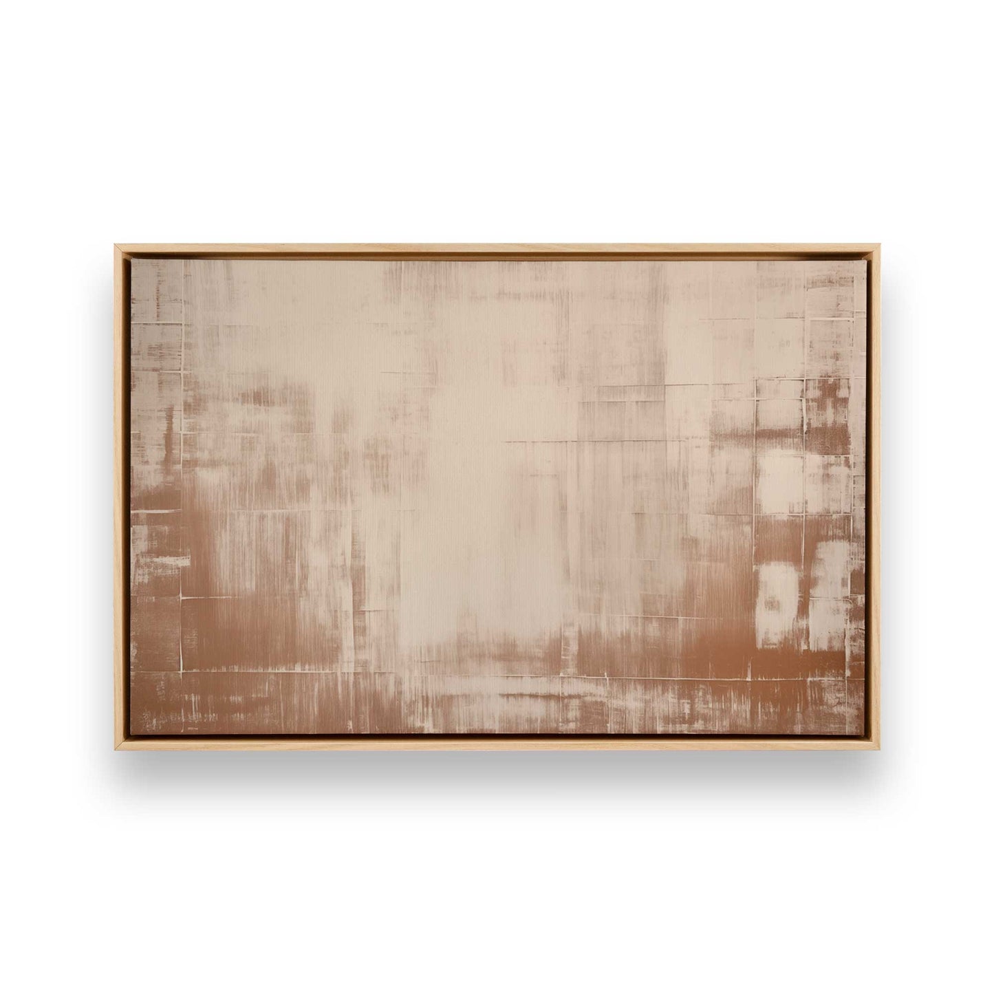 Soft Earth Brushstrokes Canvas Print, Set of 2