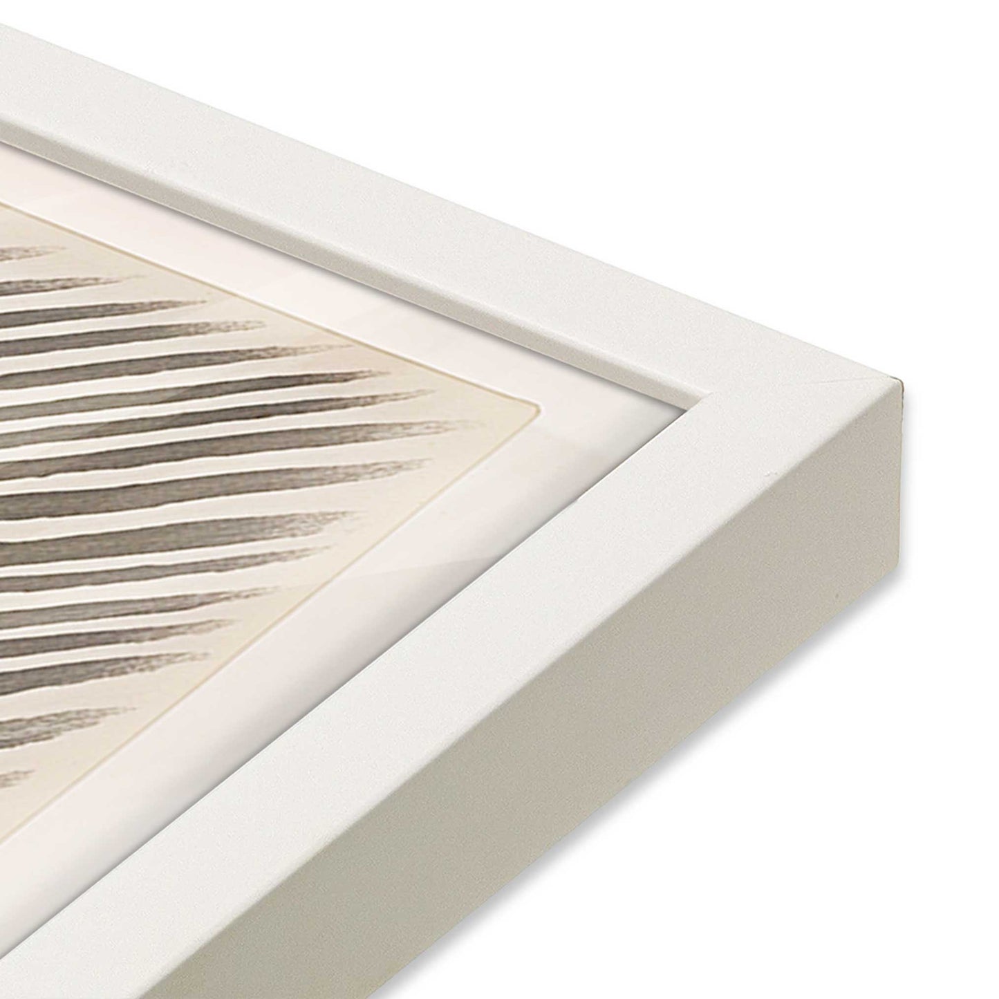 [Color:Opaque White], Picture of art in a Opaque White frame of the corner