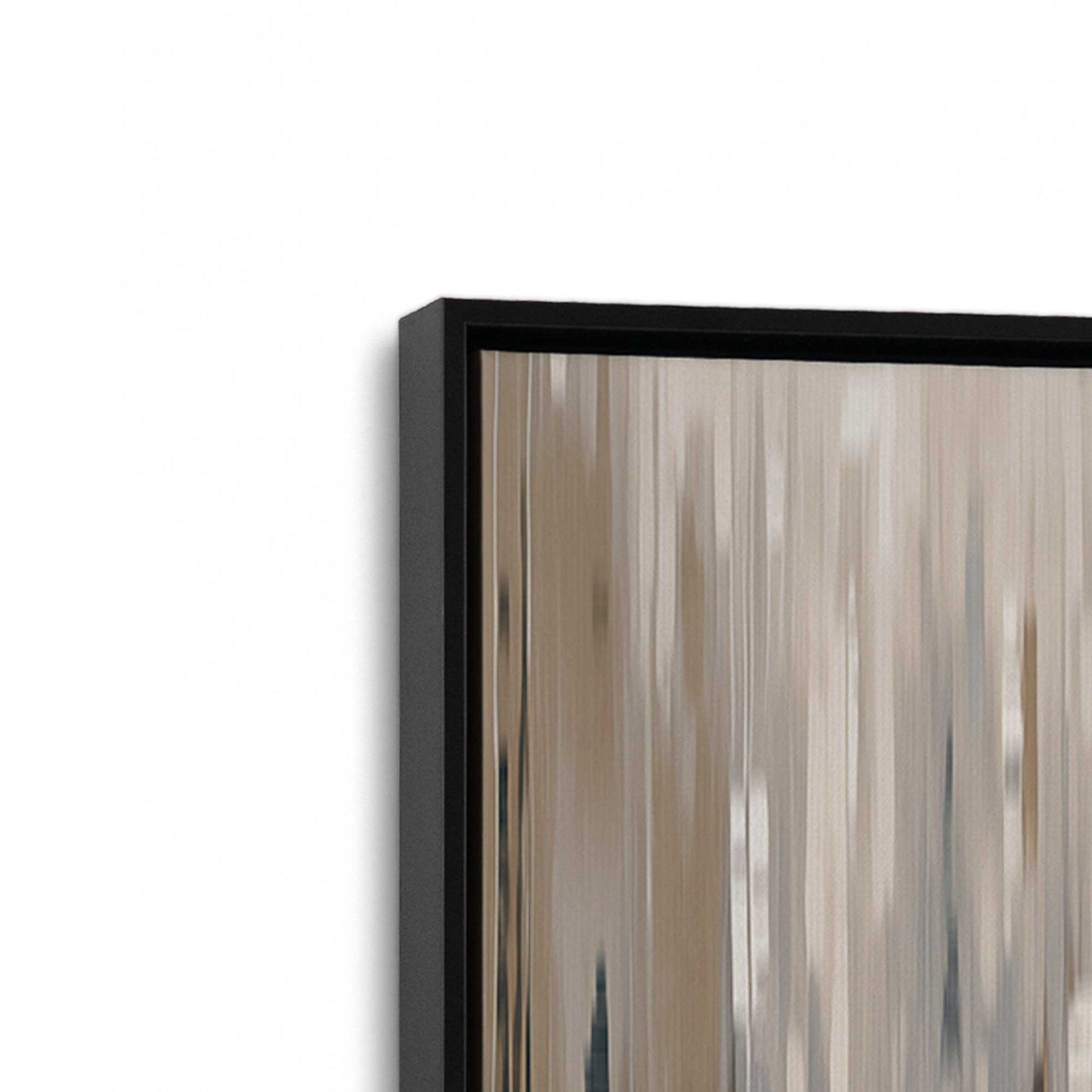 [Color:Satin Black], Picture of art in a Satin Black frame at an angle