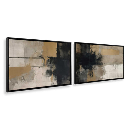 [Color:Satin Black], Picture of art in a Satin Black frame at an angle