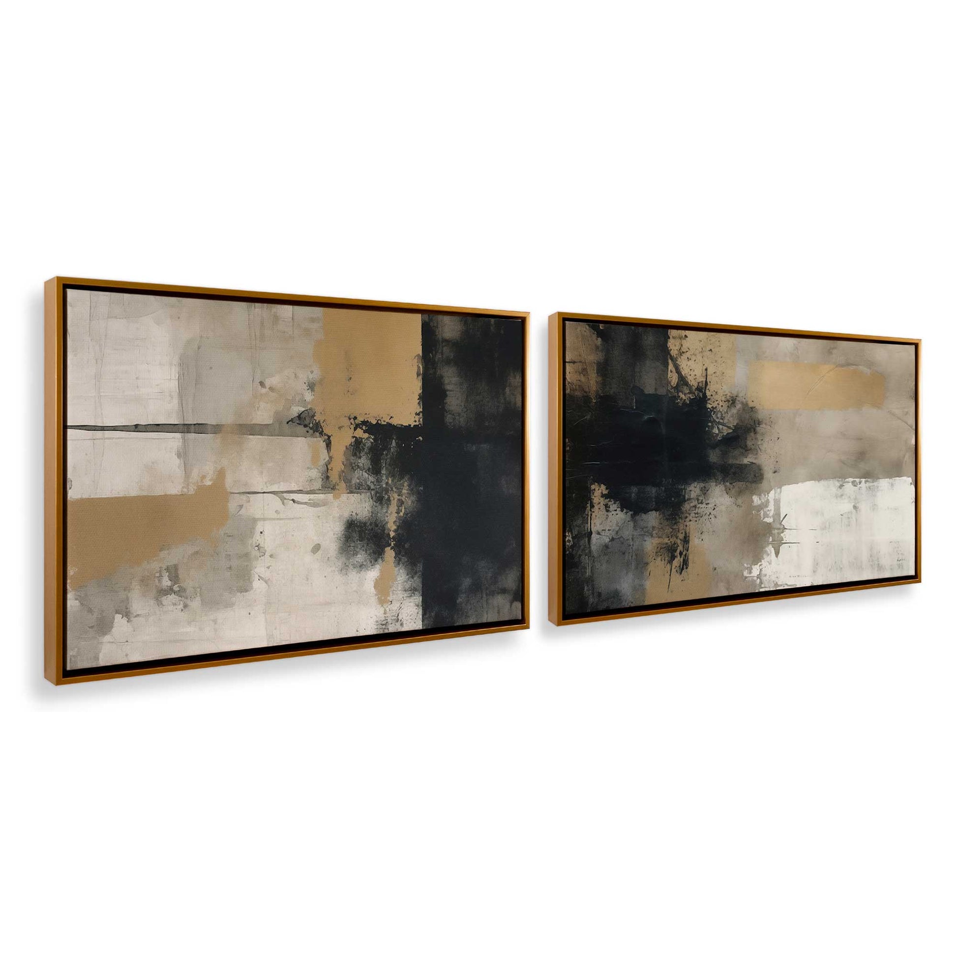[Color:Polished Gold], Picture of art in a Polished Gold frame at an angle