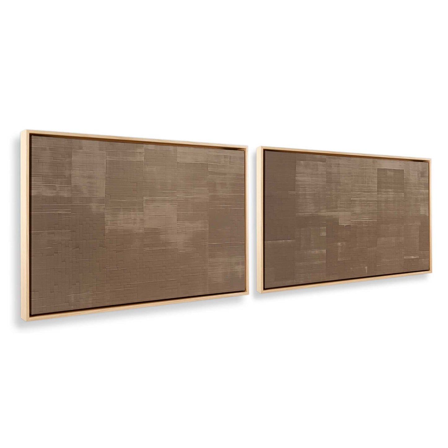 [Color:American Maple], Picture of art in a American Maple frame at an angle