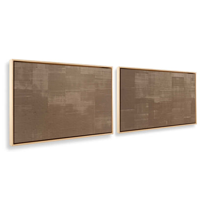 [Color:American Maple], Picture of art in a American Maple frame at an angle
