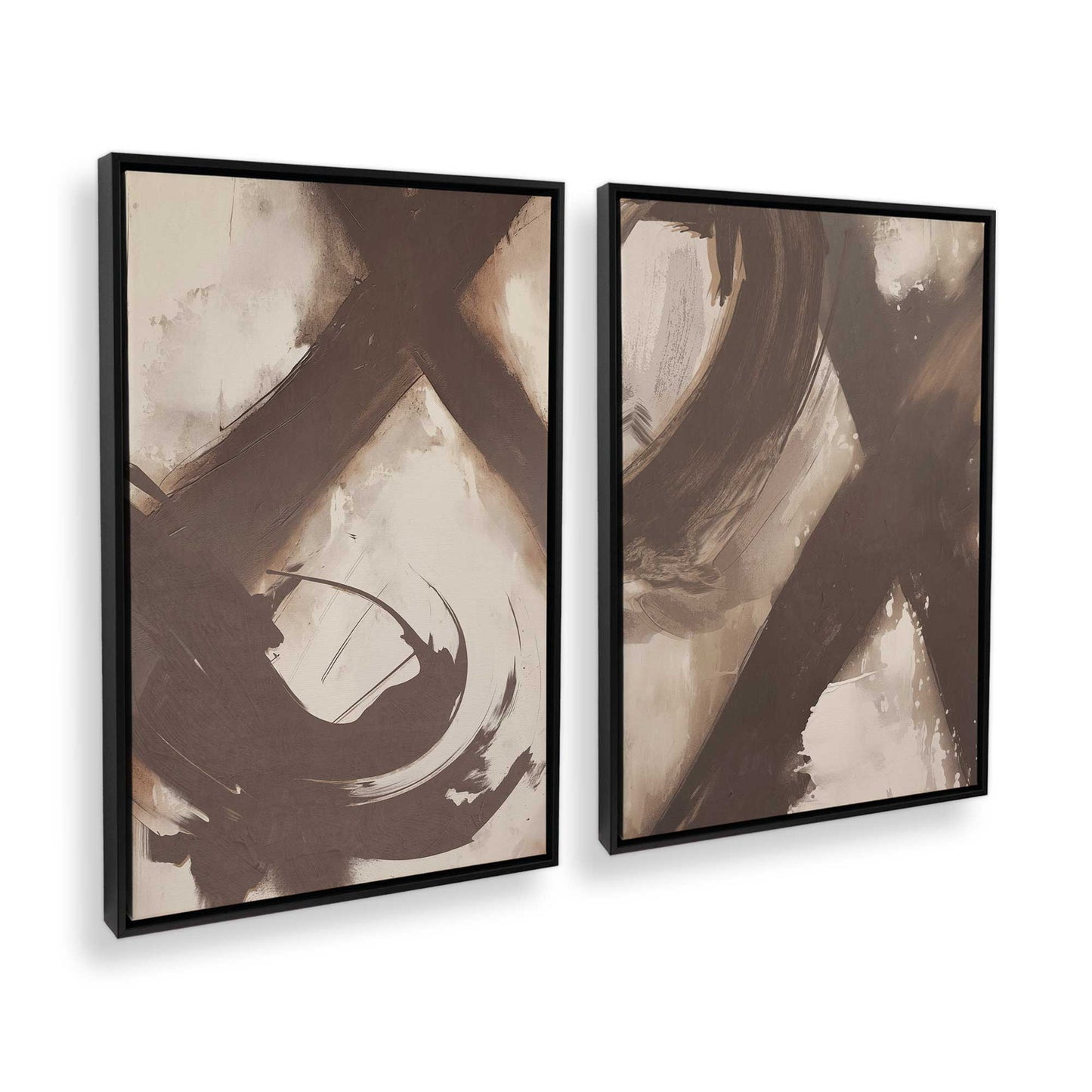 [Color:Satin Black], Picture of art in a Satin Black frame at an angle