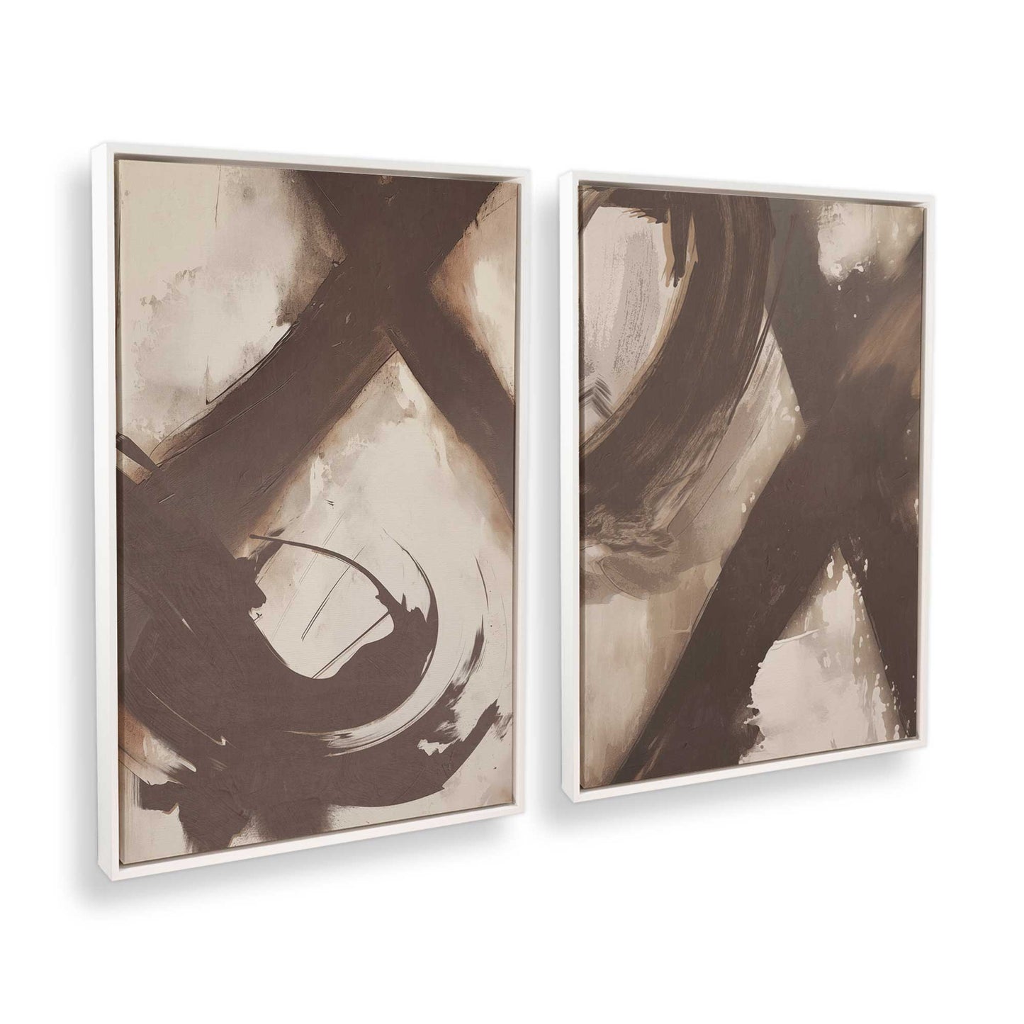 [Color:Opaque White], Picture of art in a White frame at an angle
