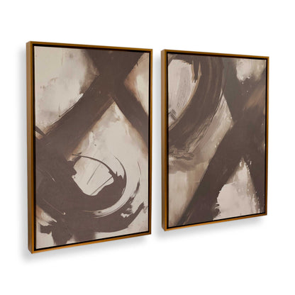 [Color:Polished Gold], Picture of art in a Polished Gold frame at an angle