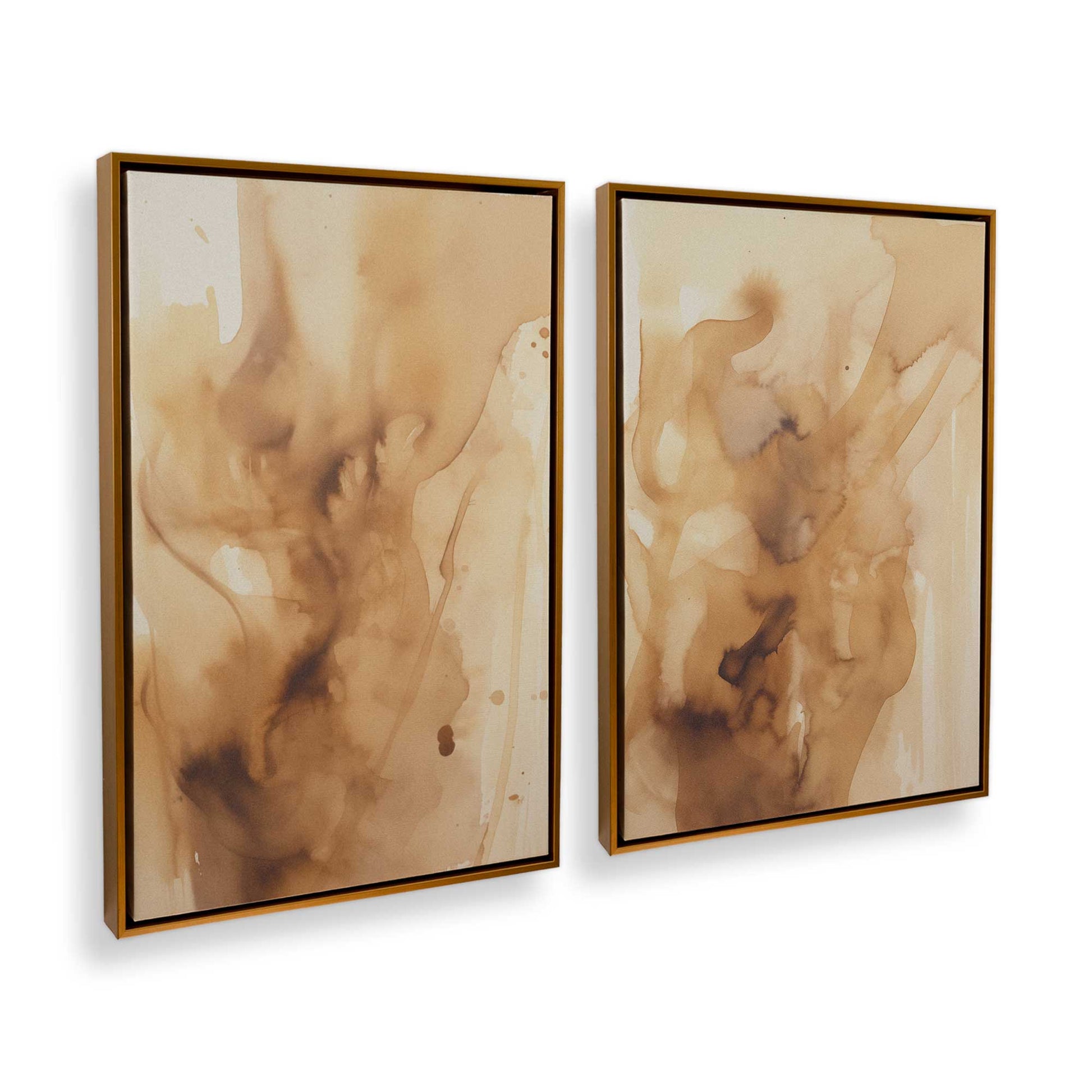 [Color:Polished Gold], Picture of art in a Polished Gold frame at an angle