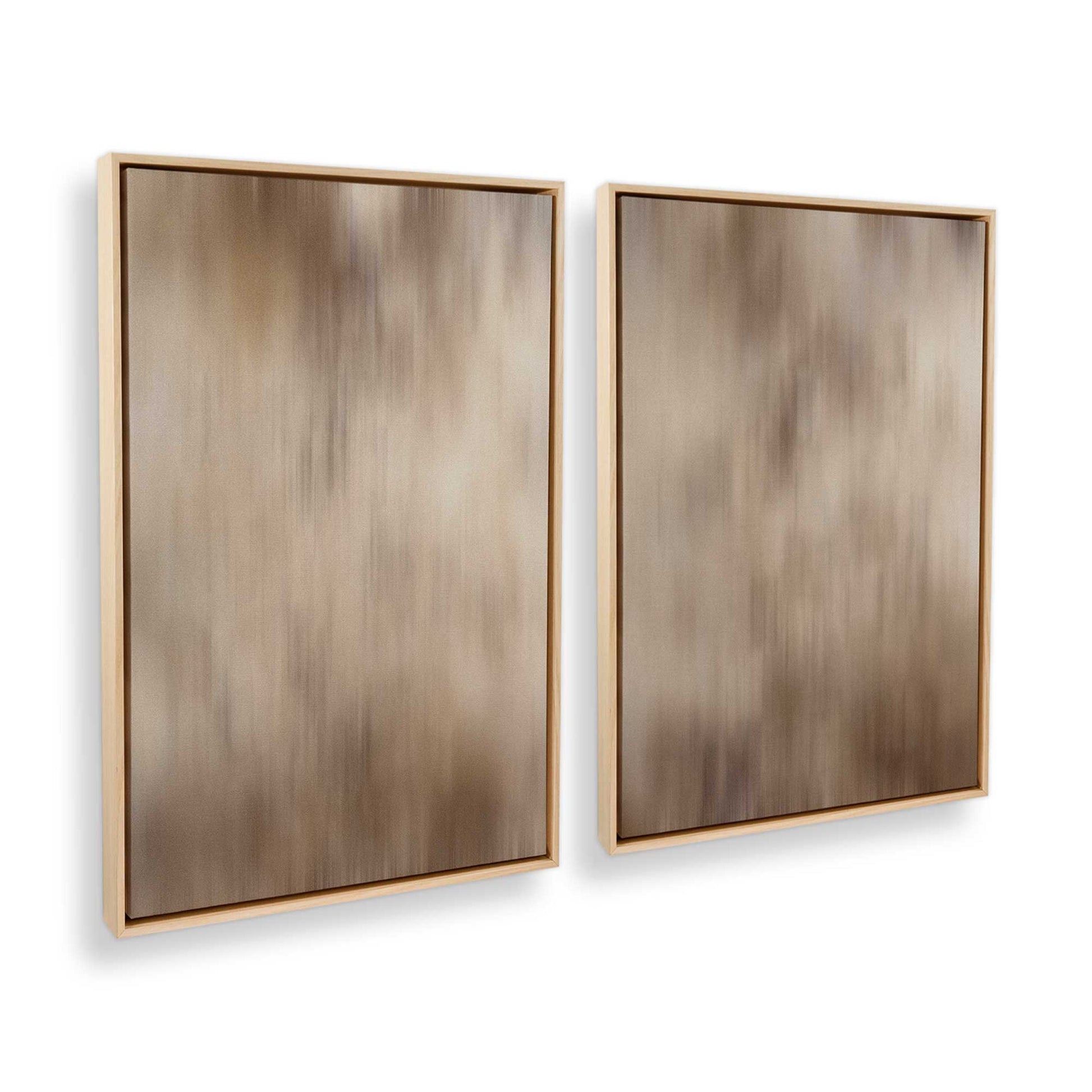 [Color:American Maple], Picture of art in a American Maple frame at an angle