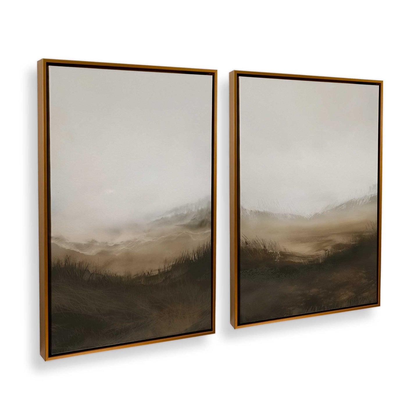 [Color:Polished Gold], Picture of art in a Polished Gold frame at an angle