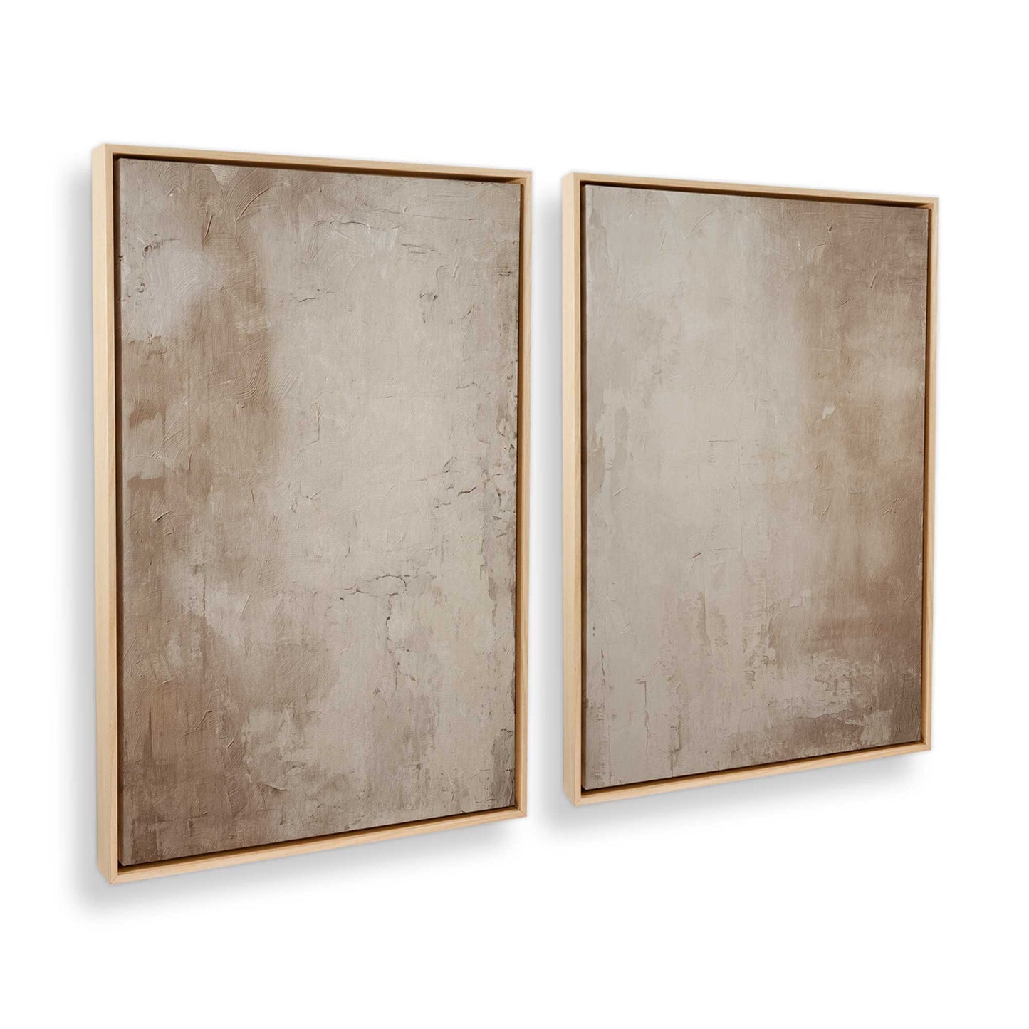 [Color:American Maple], Picture of art in a American Maple frame at an angle