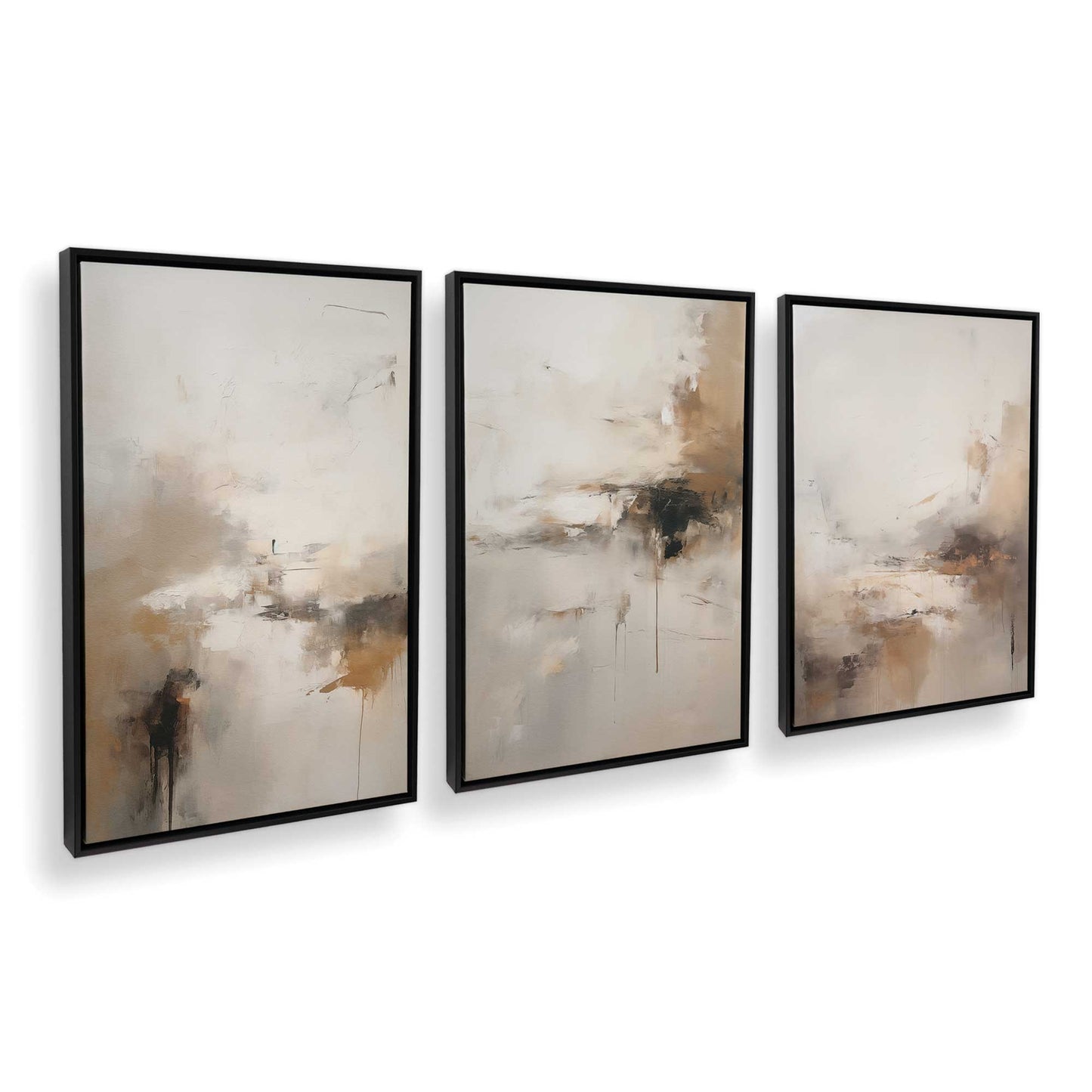 [Color:Satin Black], Picture of art in a Satin Black frame at an angle