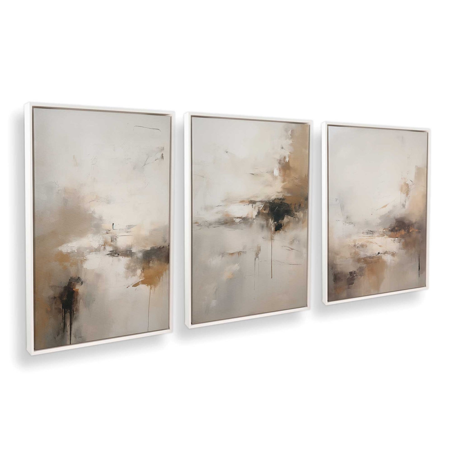 [Color:Opaque White], Picture of art in a White frame at an angle